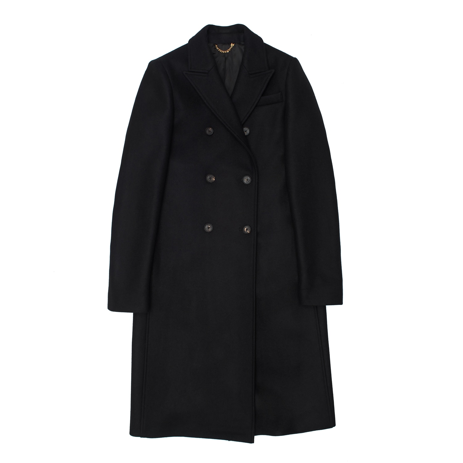 Hegarty Women's Black Double Breasted Cashmere And Wool Overcoat In Black