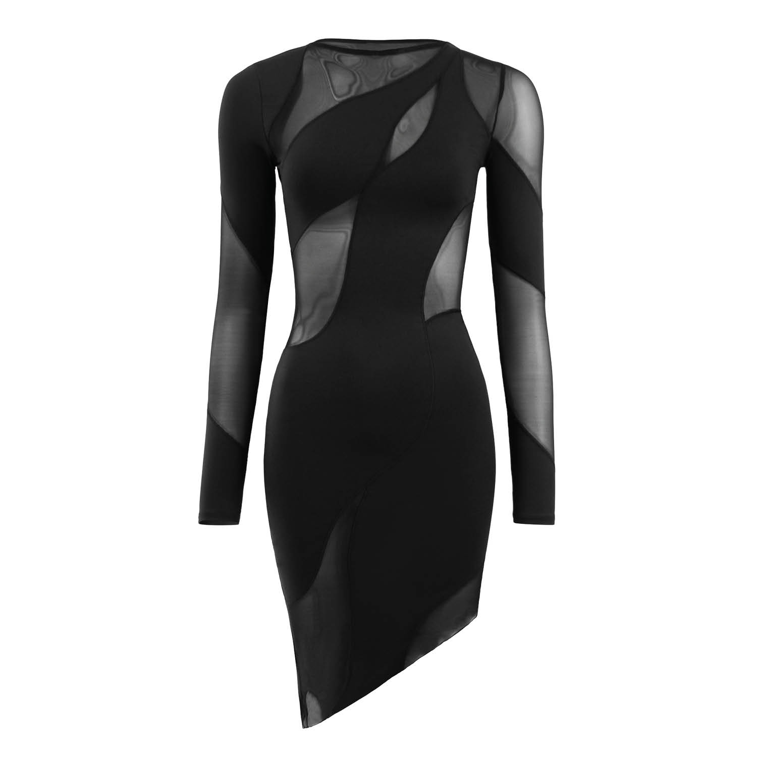 Women’s Spiral Black Long Sleeve Dress Small Ow Collection