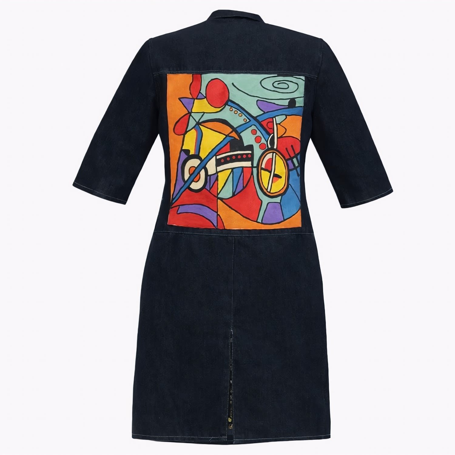 Women's Blue Denim Wearable Article O Denim Dress | Small | Zastastudio