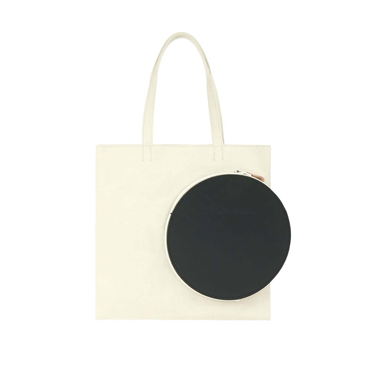 black square tote bag