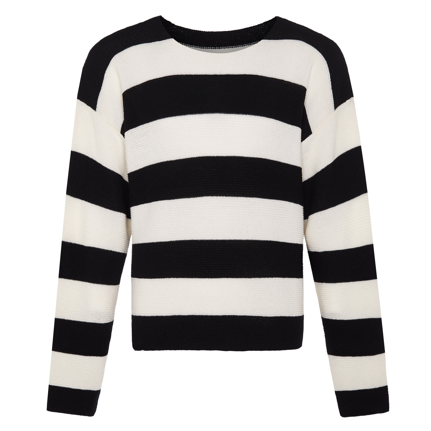 Ingmarson Men's Black / White Striped Dropped Shoulder Top Black & White In Black/white
