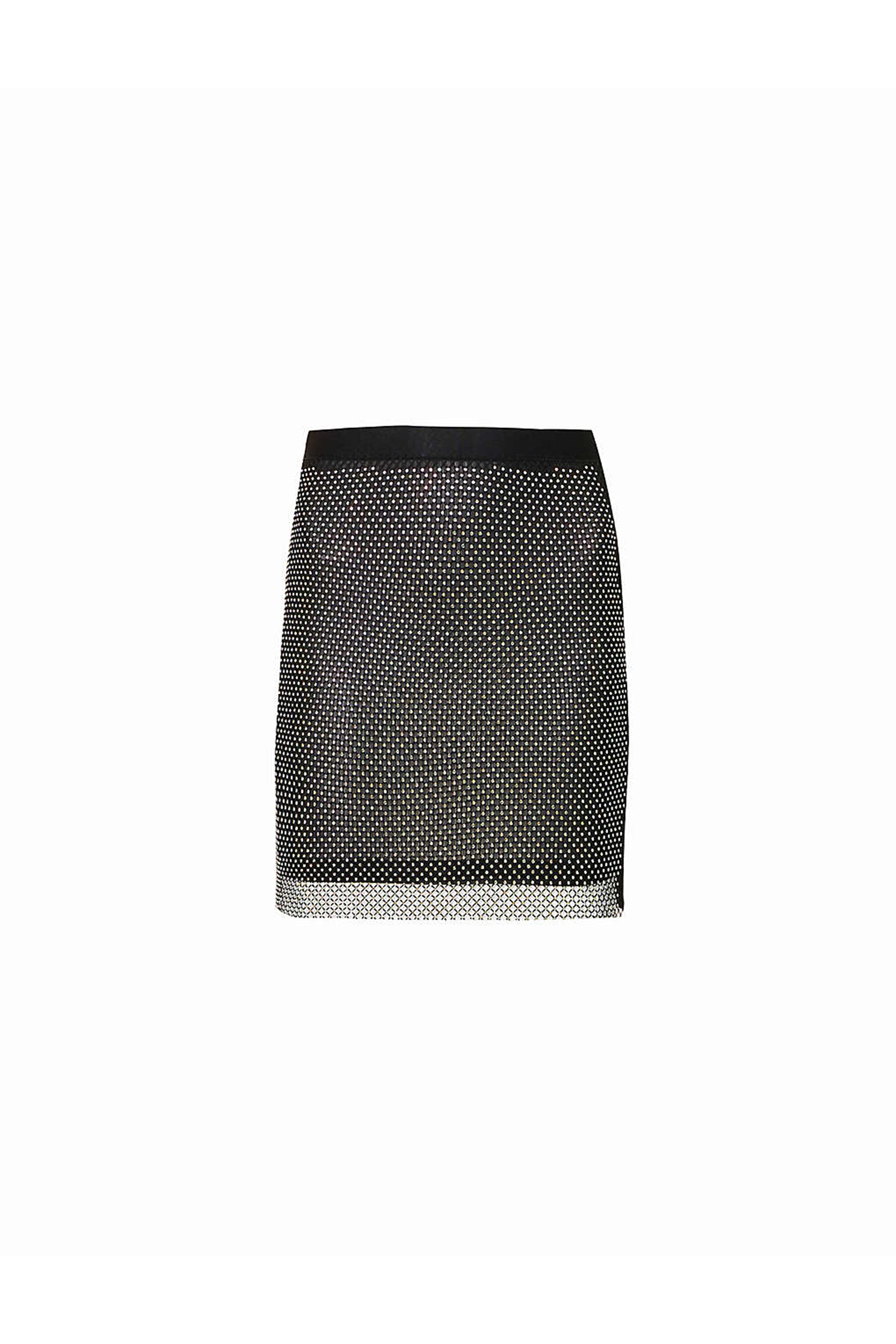 Women’s Bethan Black Net Mesh Rhinestone Mini Skirt Xs/S Amy Lynn