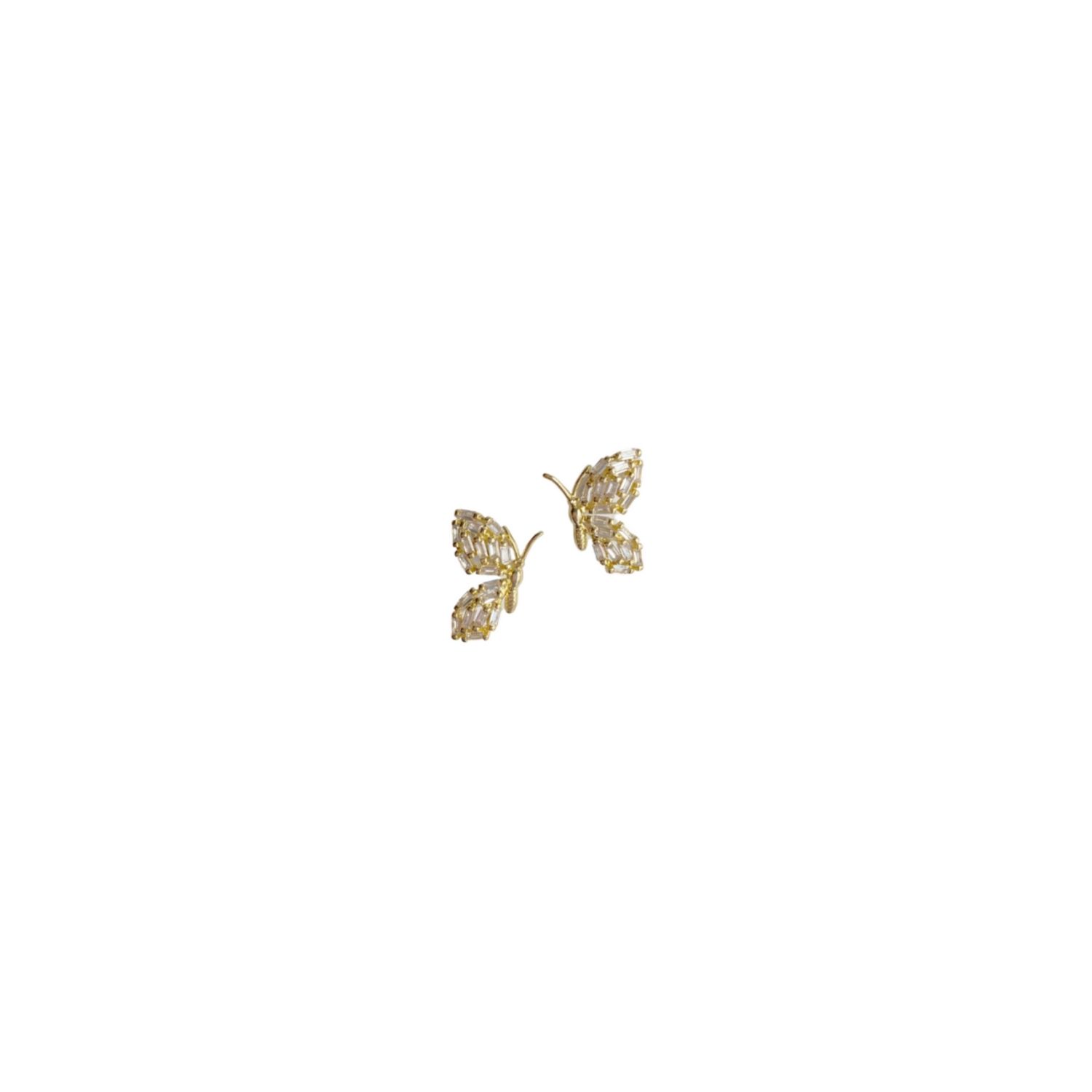 Nicola Bathie Designs Women's Gold Petite Garden Butterfly Studs