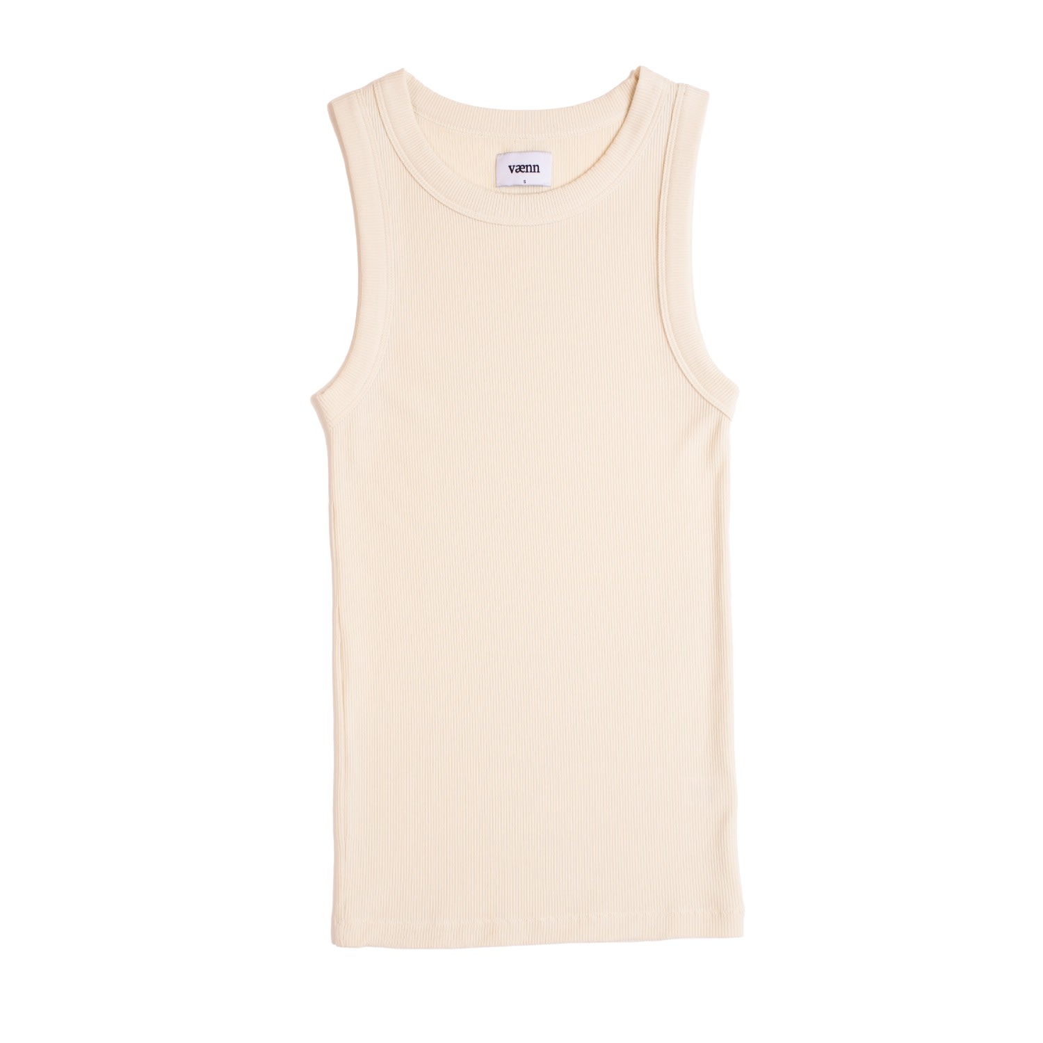 Vænn Women's Neutrals Rib Muscle Tank Eggnog