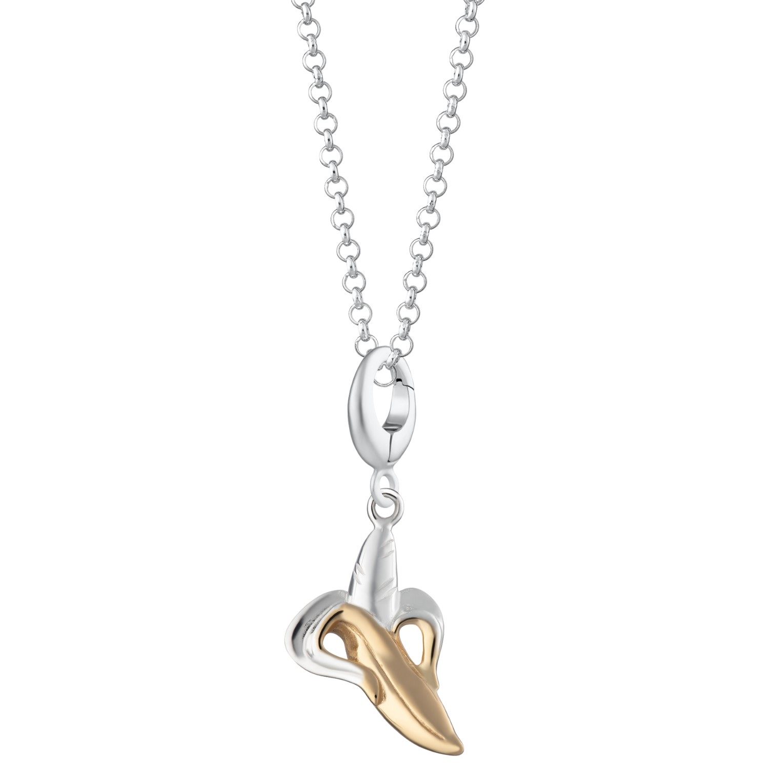 Lily Charmed Women's Gold / Silver Sterling Silver Banana Charm Necklace