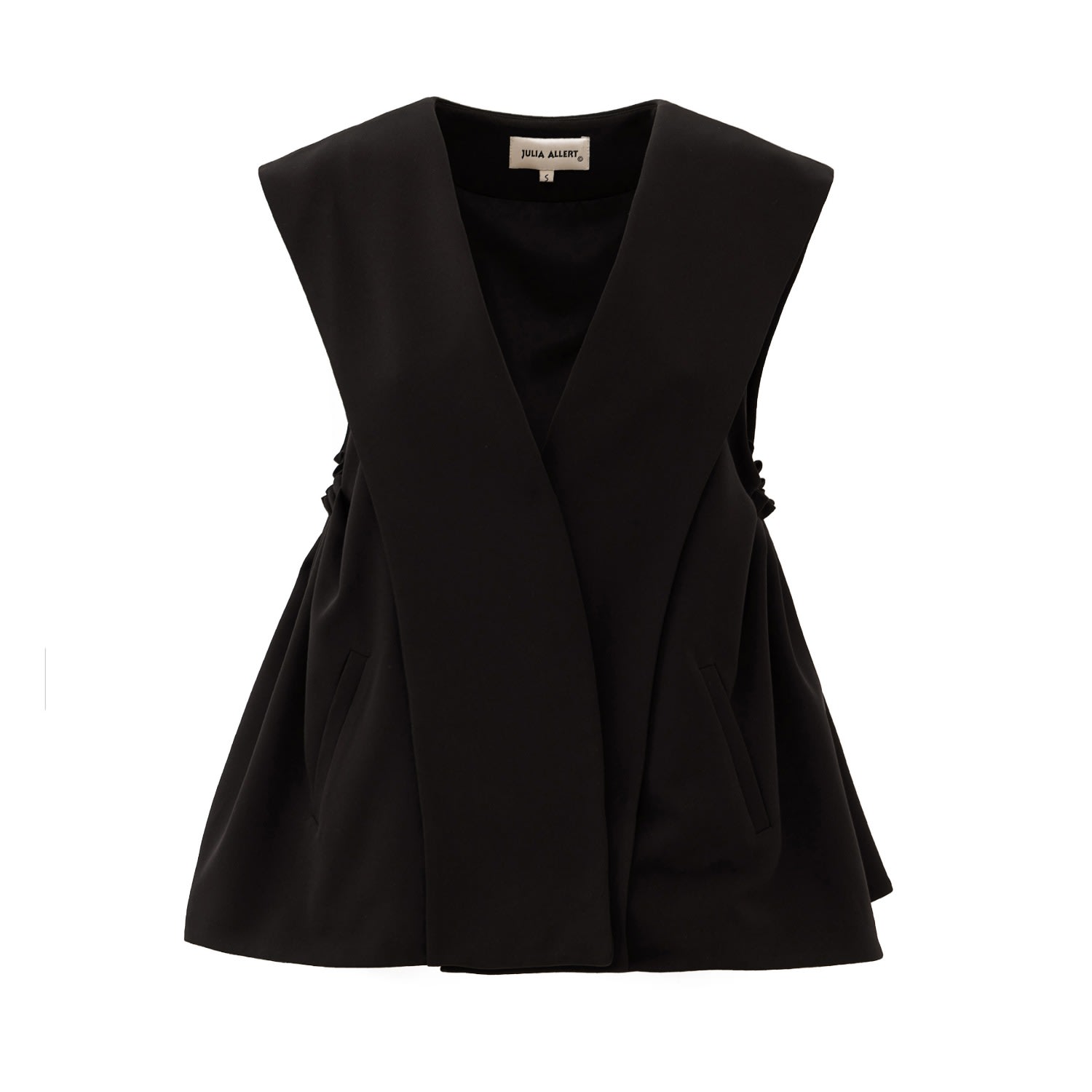 Women’s Designer Blazer Vest Black Medium Julia Allert