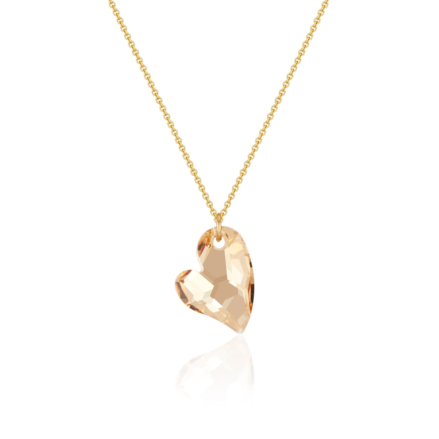 Callista By Vinita Women's Golden Heart Necklace