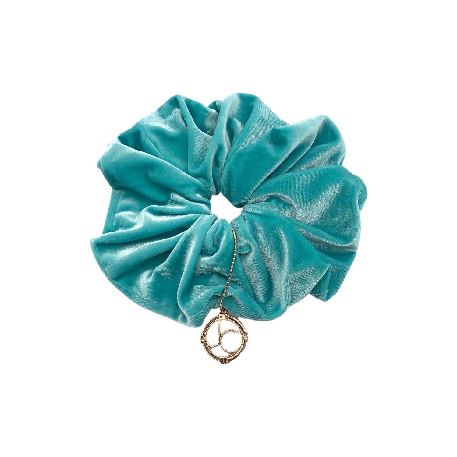 Women’s Green Oh Halo Aquatic Blue Velour Scrunchy Julia Clancey