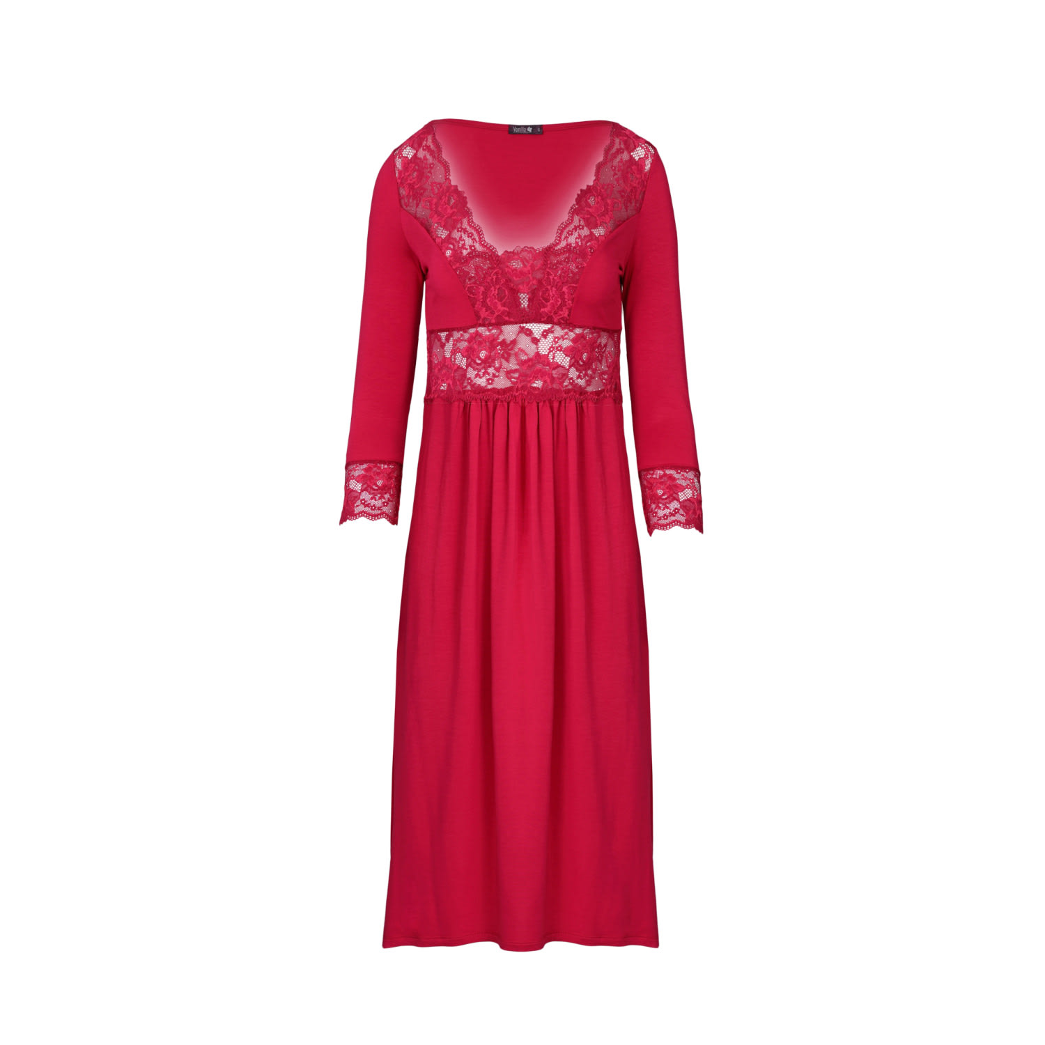 Women’s Red Midi Viscose Nightgown - Ruby Medium Oh!Zuza Night & Day