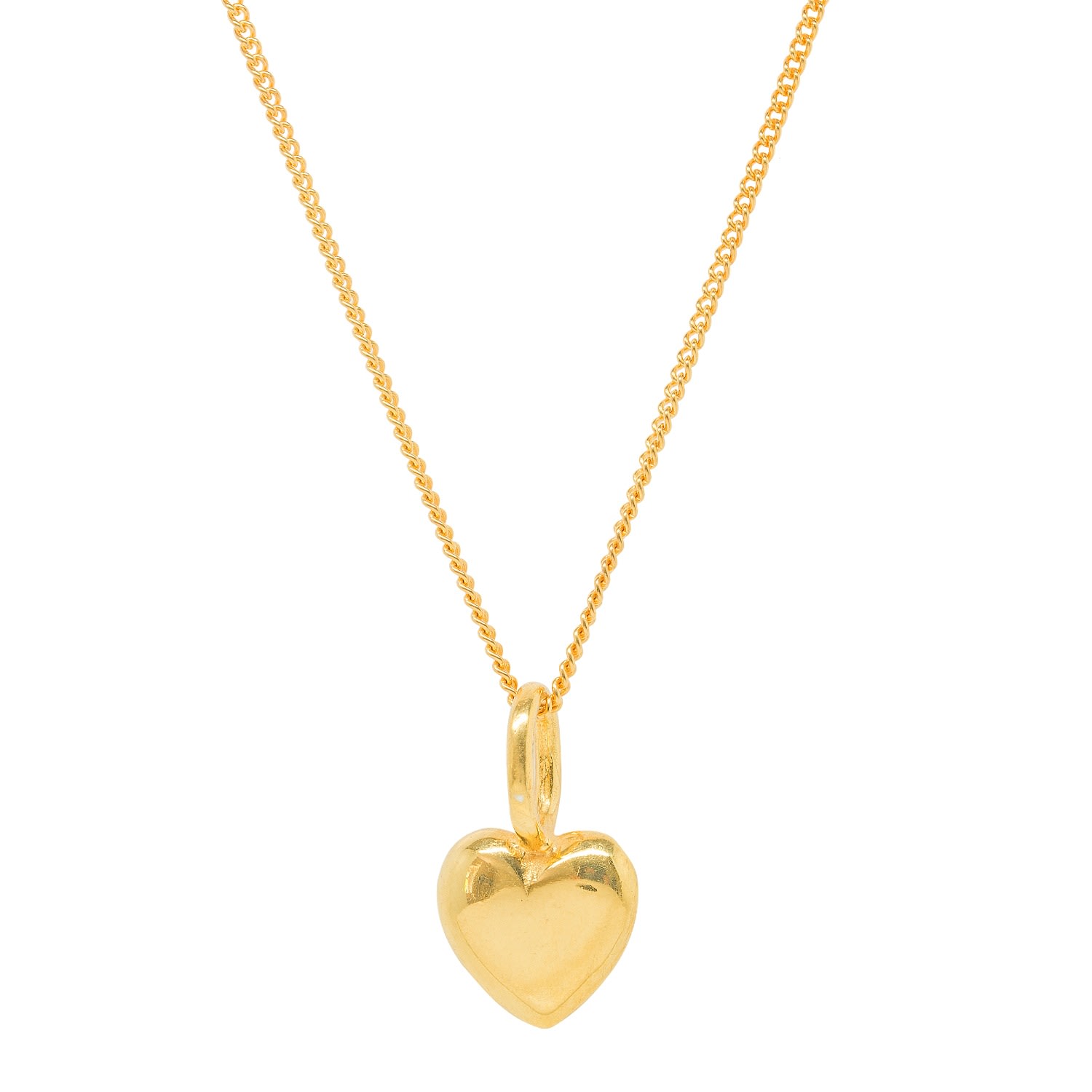 Women’s Beaten Heart Yellow Gold Plate Necklace Katie Mullally