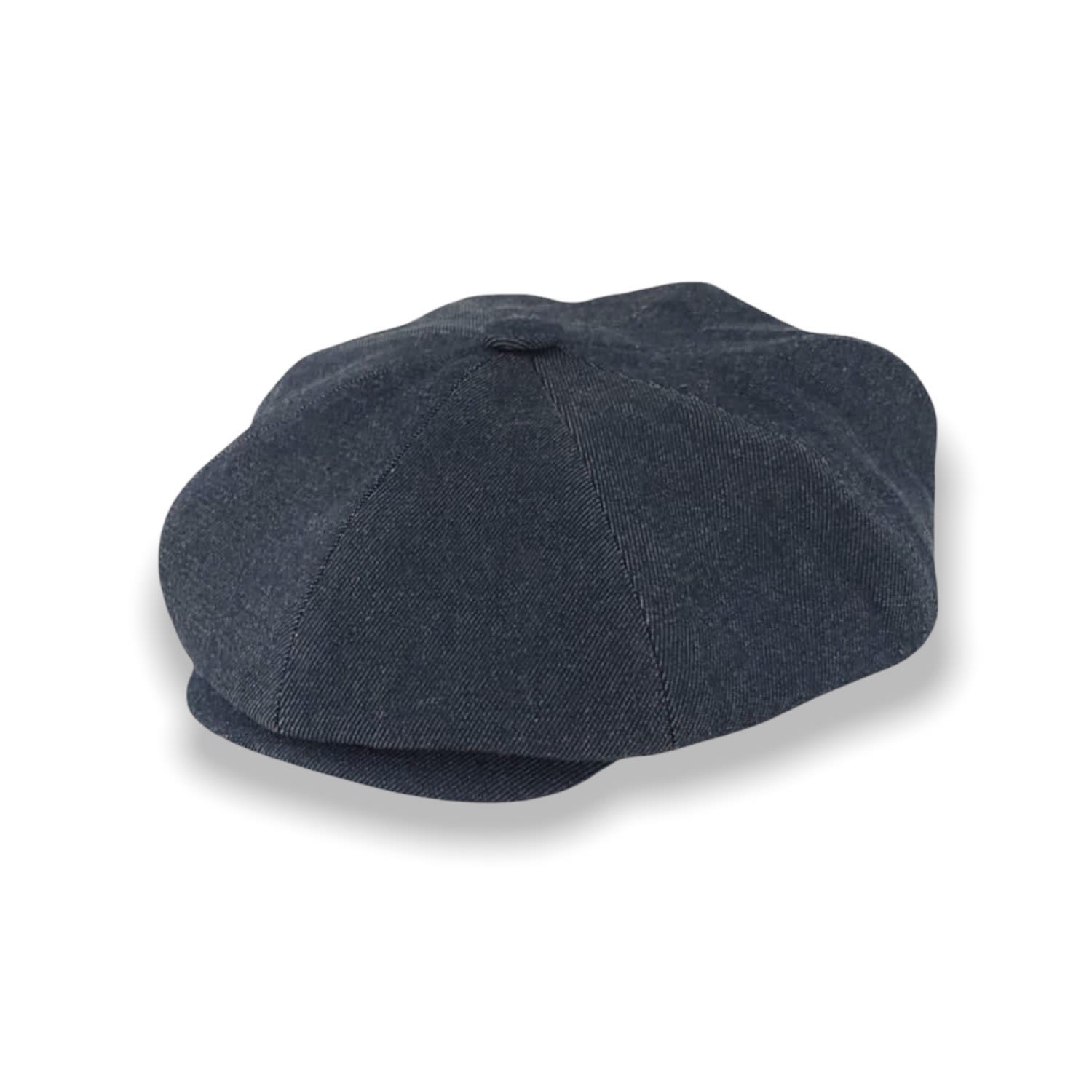 Mister Miller - Master Hatter Men's Blue Finchs Jeans Oversized Bakerboy Cap In Premium Selvedge Denim In Blue