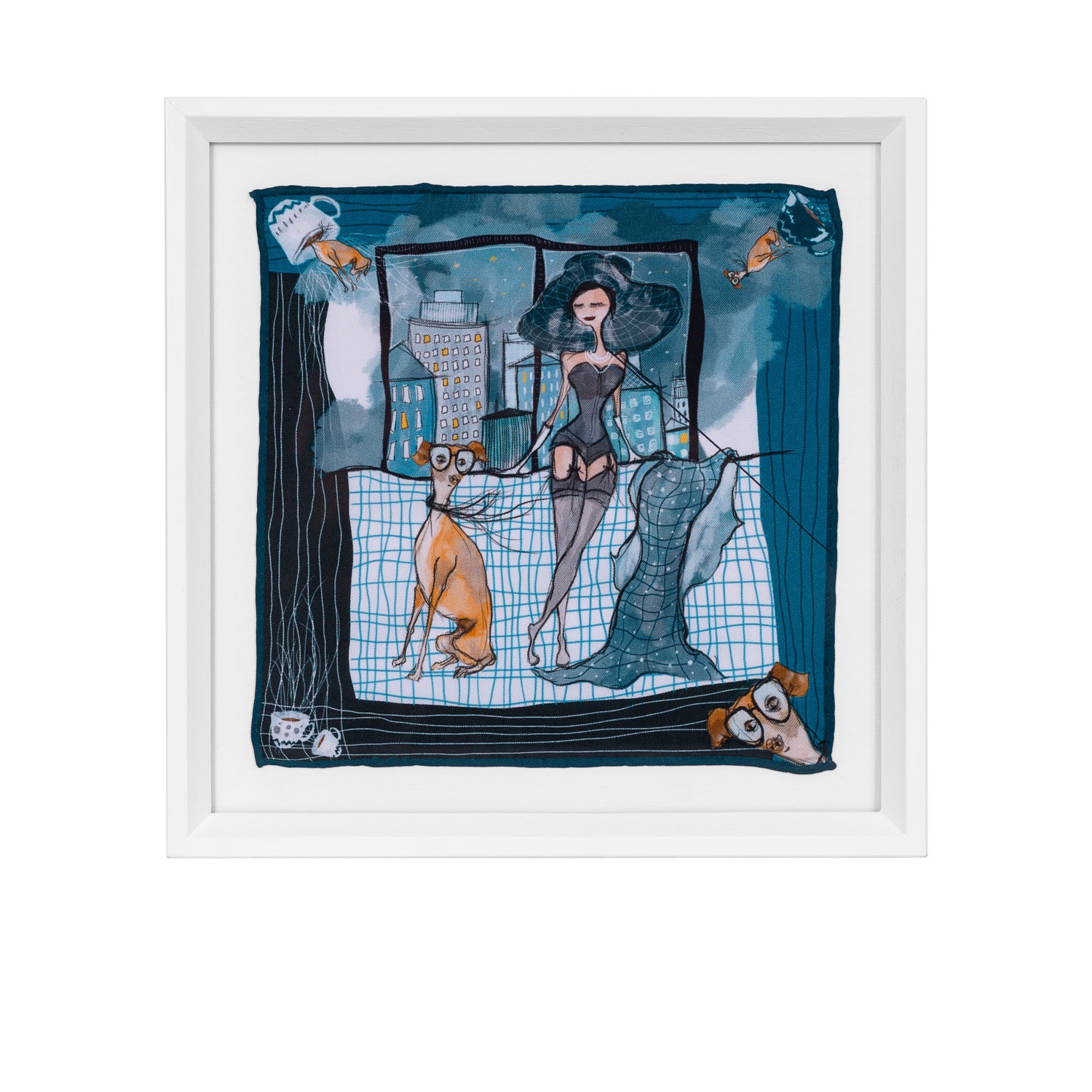 Un Poco Framed Silk Art Sophia Loren