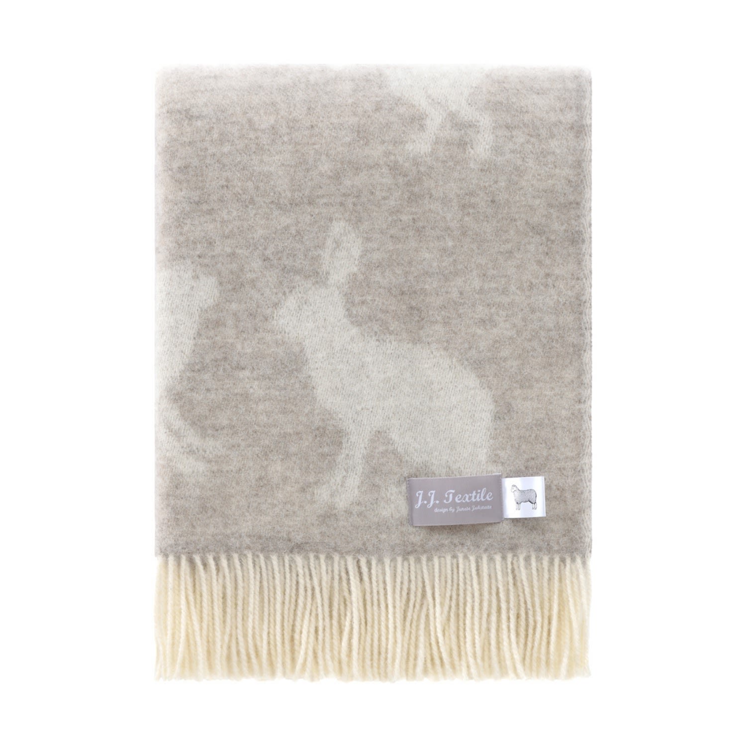 J.j.textile Neutrals Hare Wool Throw In Multi