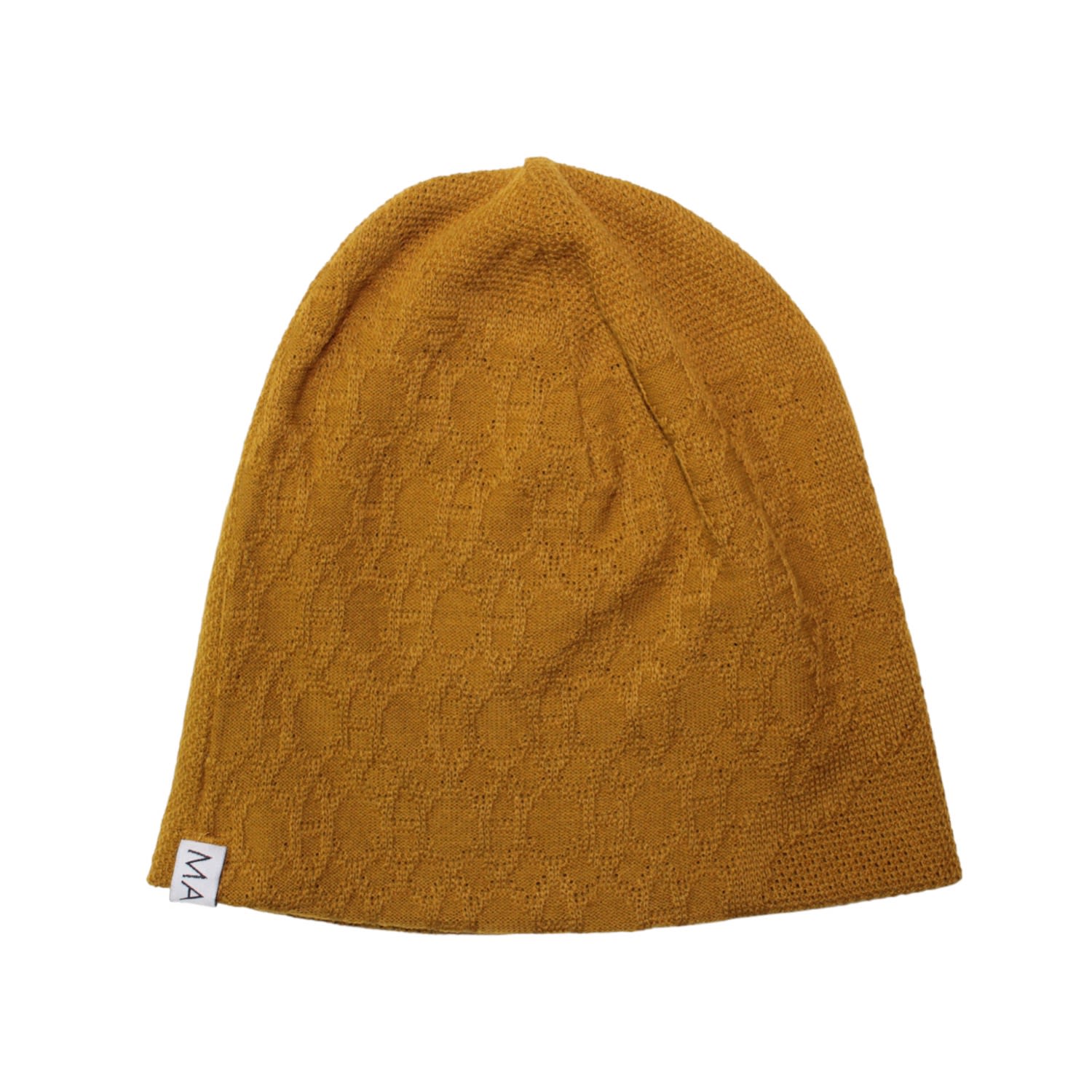 Maria Aristidou Men's Yellow / Orange Engraving Beanie - Mustard In Yellow/orange