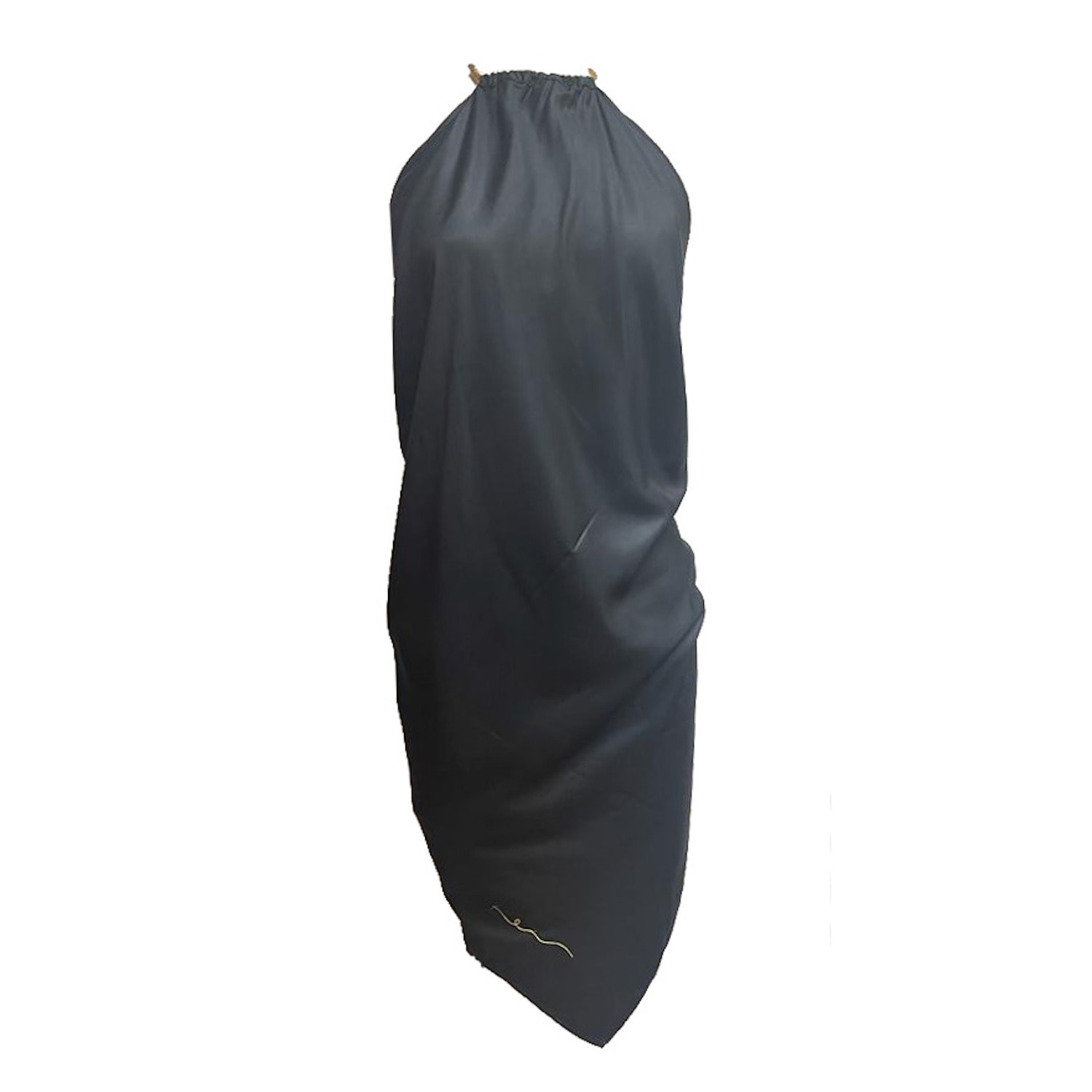 Women’s Bamboo Silk Mini Scarf Dress - Black One Size Kokoro Organics