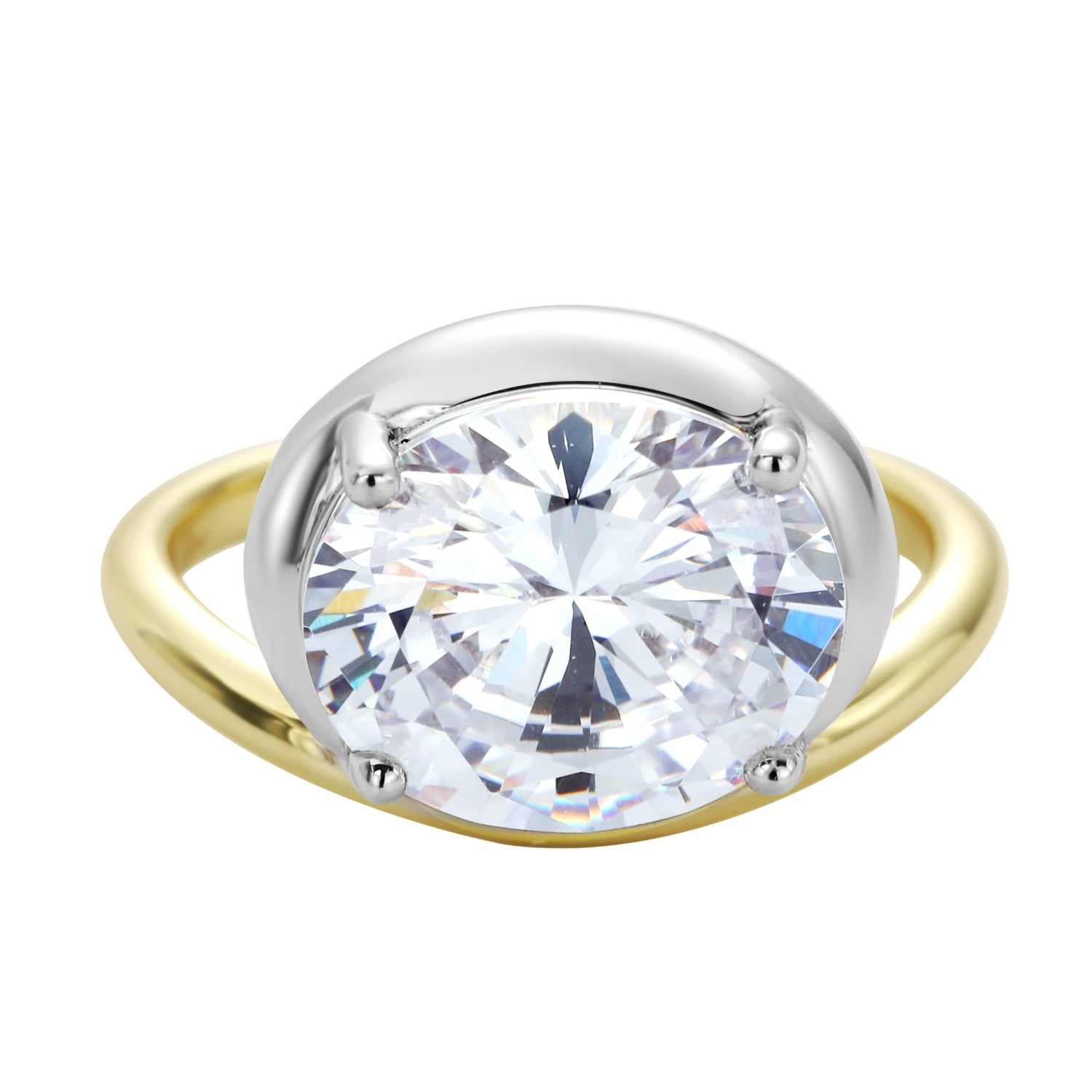 Onewildone Women's Gold / Silver Yappy Hour East-west Perch Ring In Multi