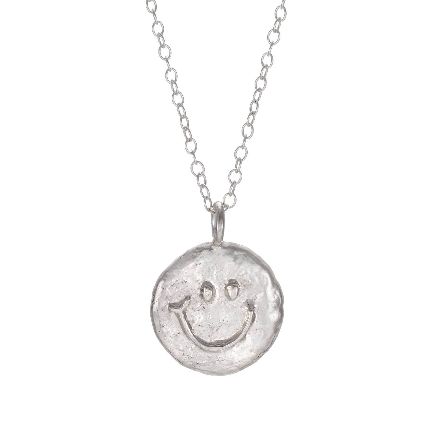 Indy Cockroft Women's Silver Small Smiley Necklace In Silver