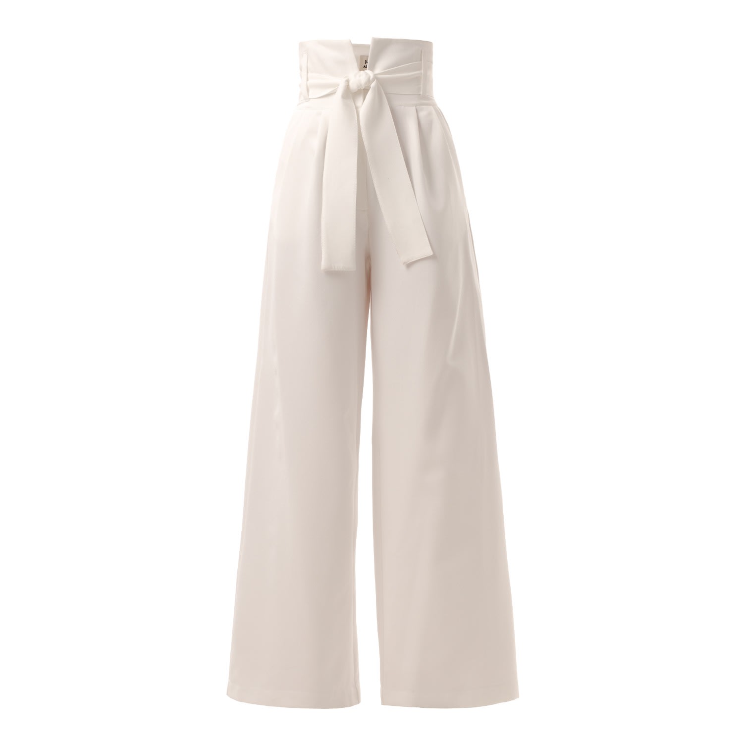 Women’s White High Waist Long Wide Leg Trousers XXL Julia Allert