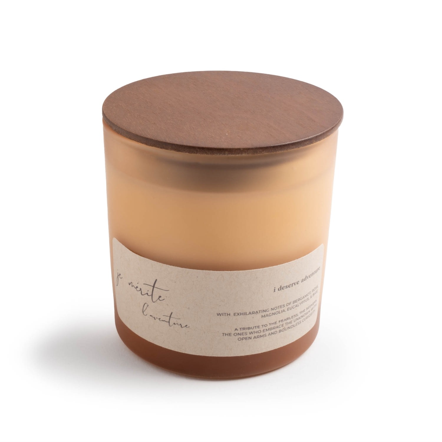 Je Mérite (i Deserve) White Je Mérite L'aventure, I Deserve Adventure Affirmation Candle