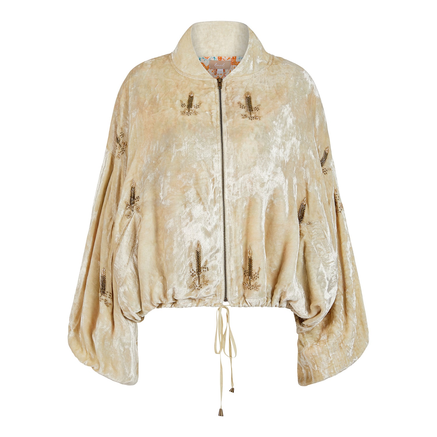 Women's Cloud Velvet Bomber - White | S/M | Liminal
