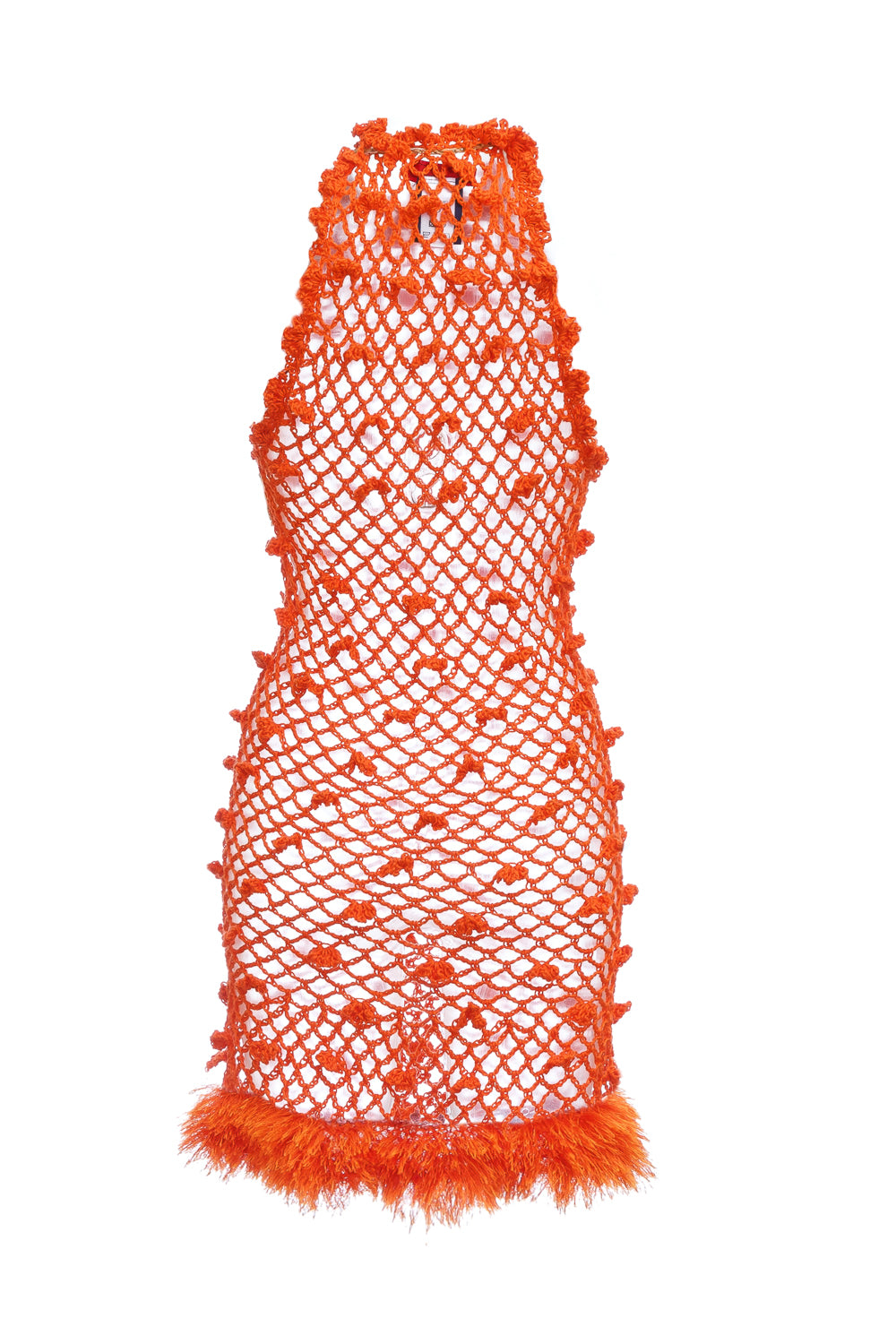 Women’s Yellow / Orange Malva Orange Handmade Crochet Dress Extra Large Andreeva