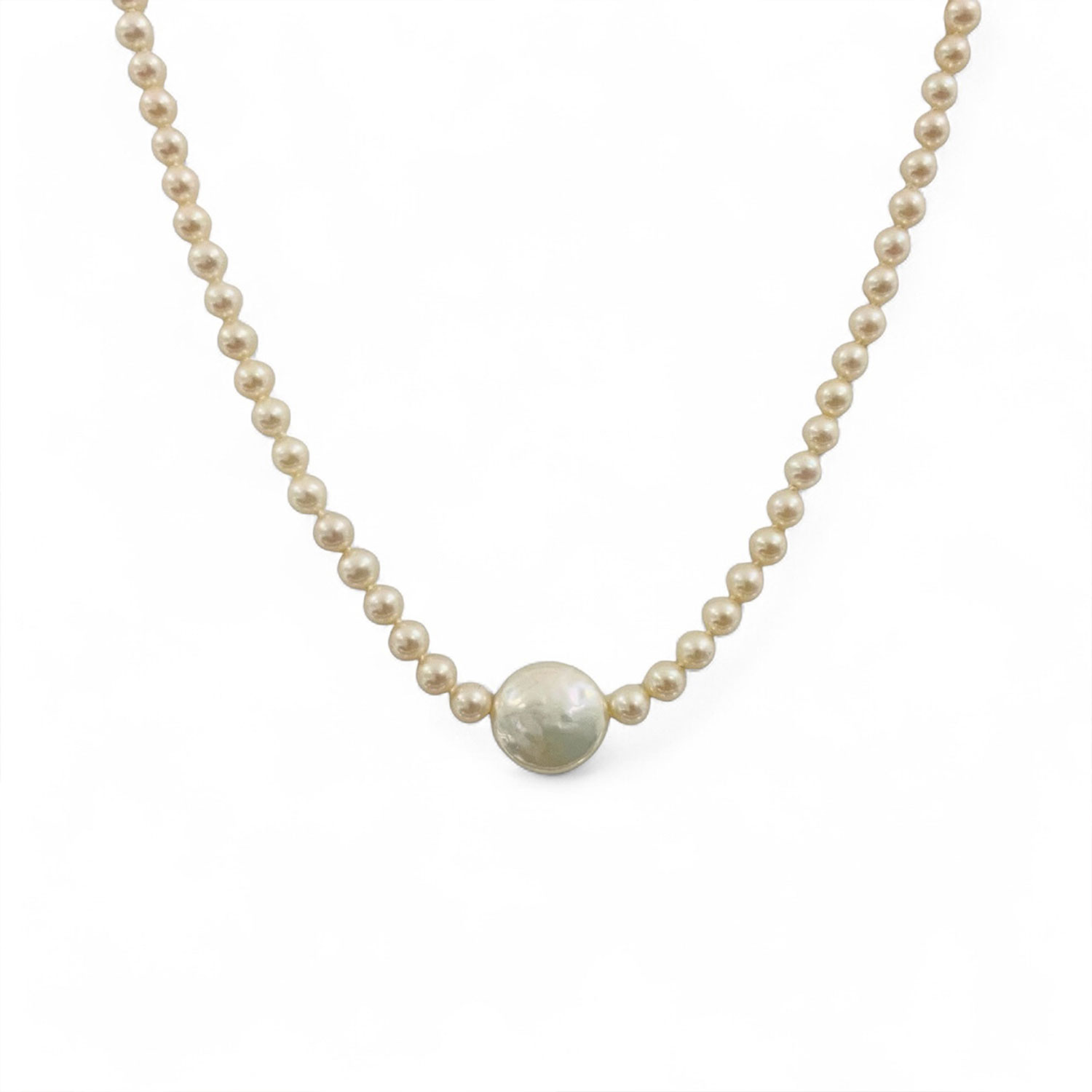 Neshi Designs Women's White Daniella Necklace In Gold
