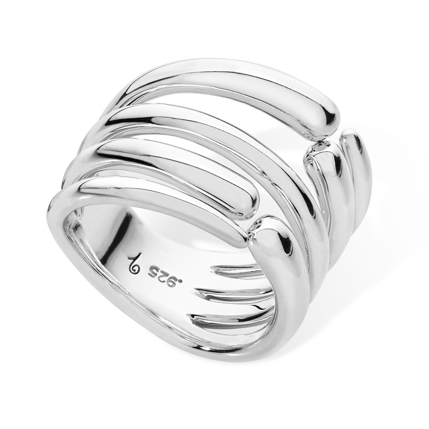 Women’s Silver Multi Drop Ring Lucy Quartermaine