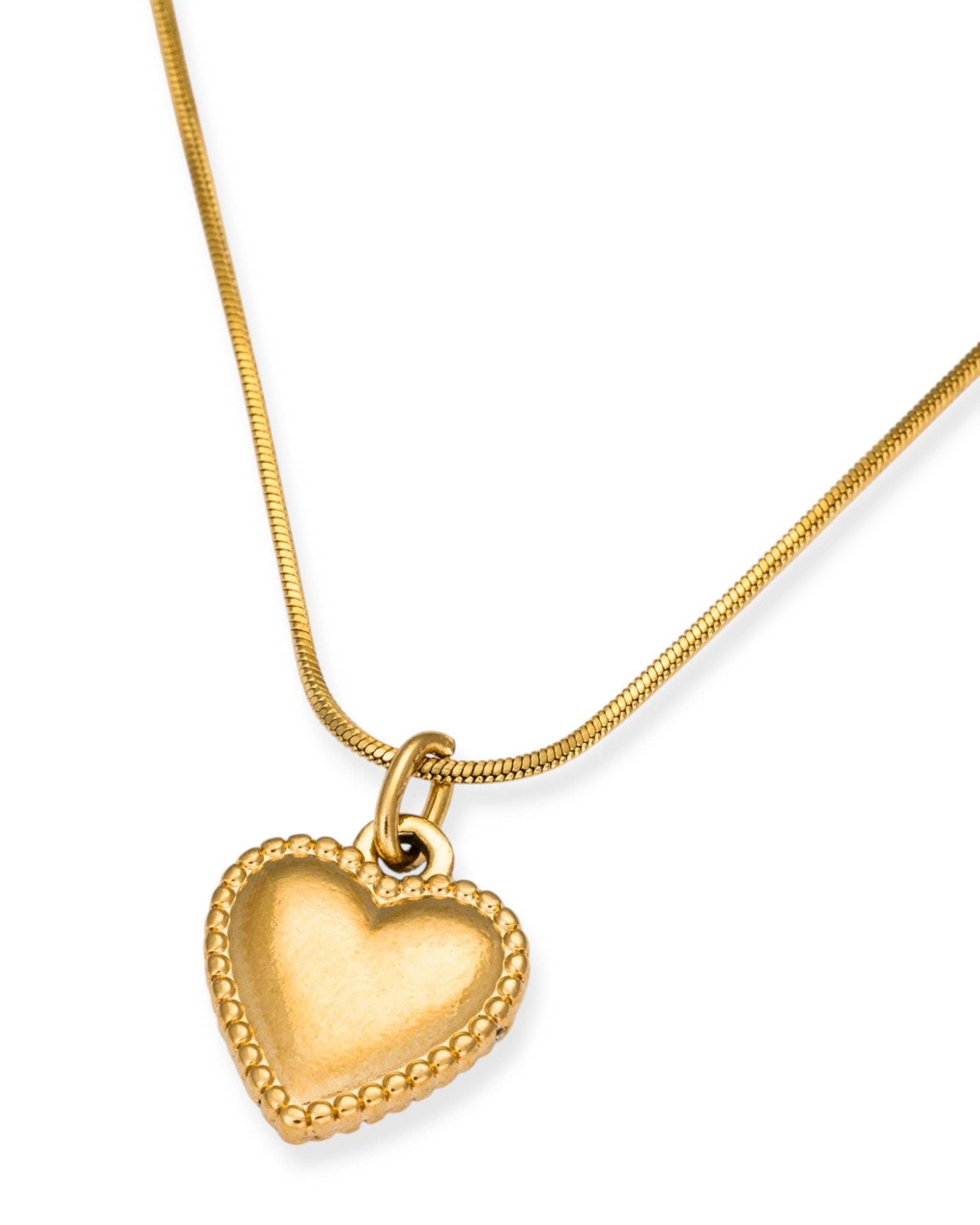 Kybele Studio Women's Golden Heart Necklace In Beaded Luxe