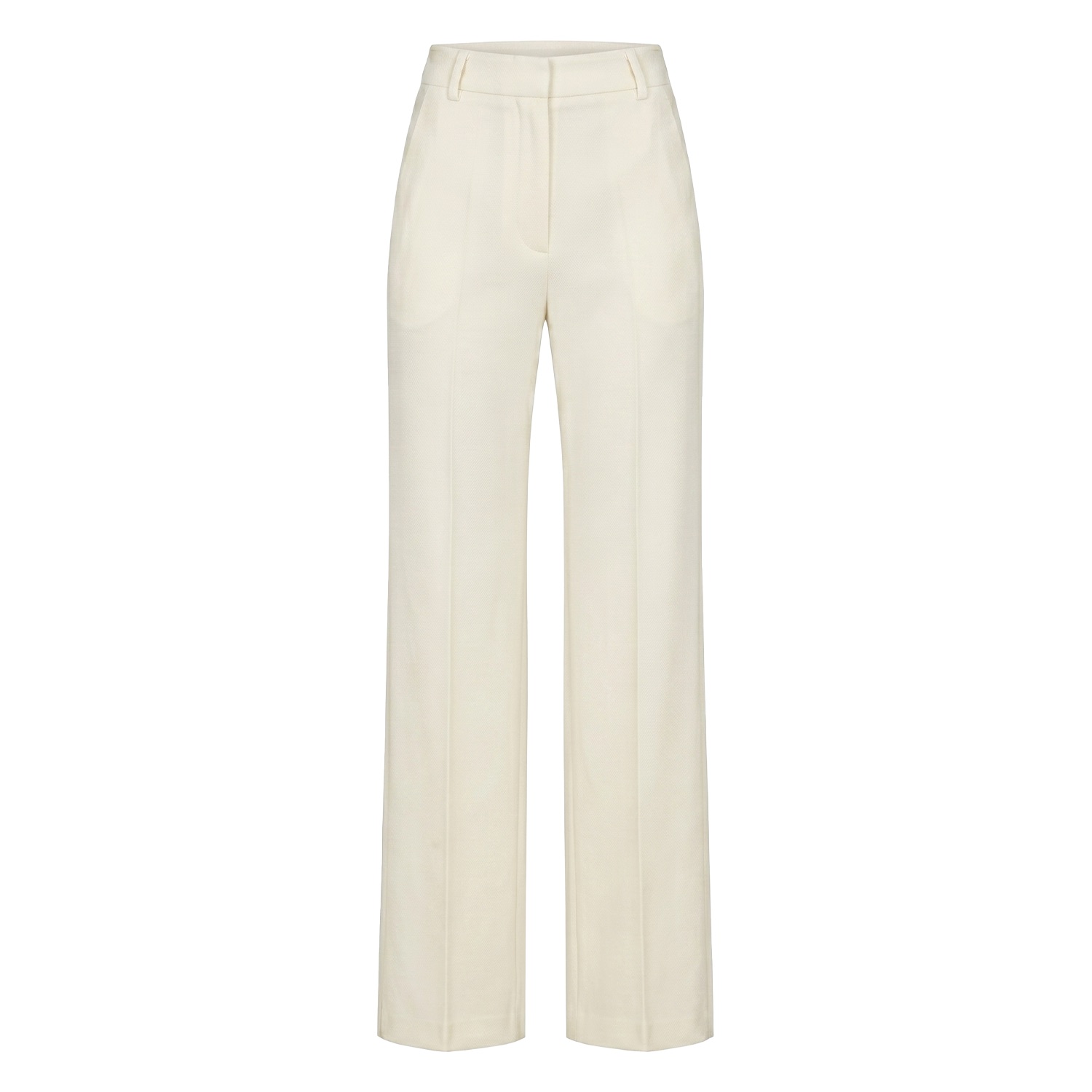 Mavlo Women's White Ecru Tailored Boot Cut Pants