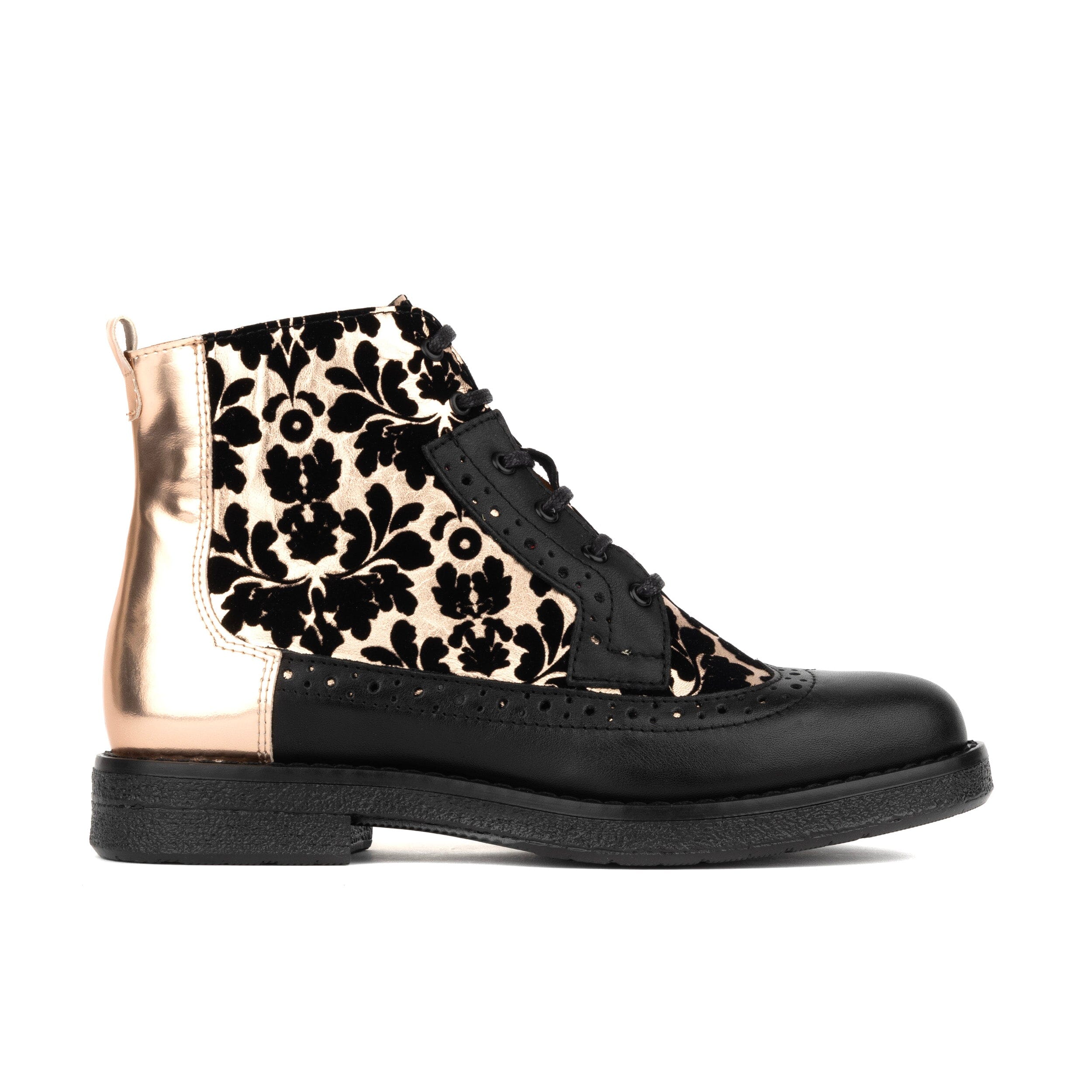 Embassy London Usa Gold / Black Hatter - Black & Rose Gold - Womens Ankle Boots In Gold/black