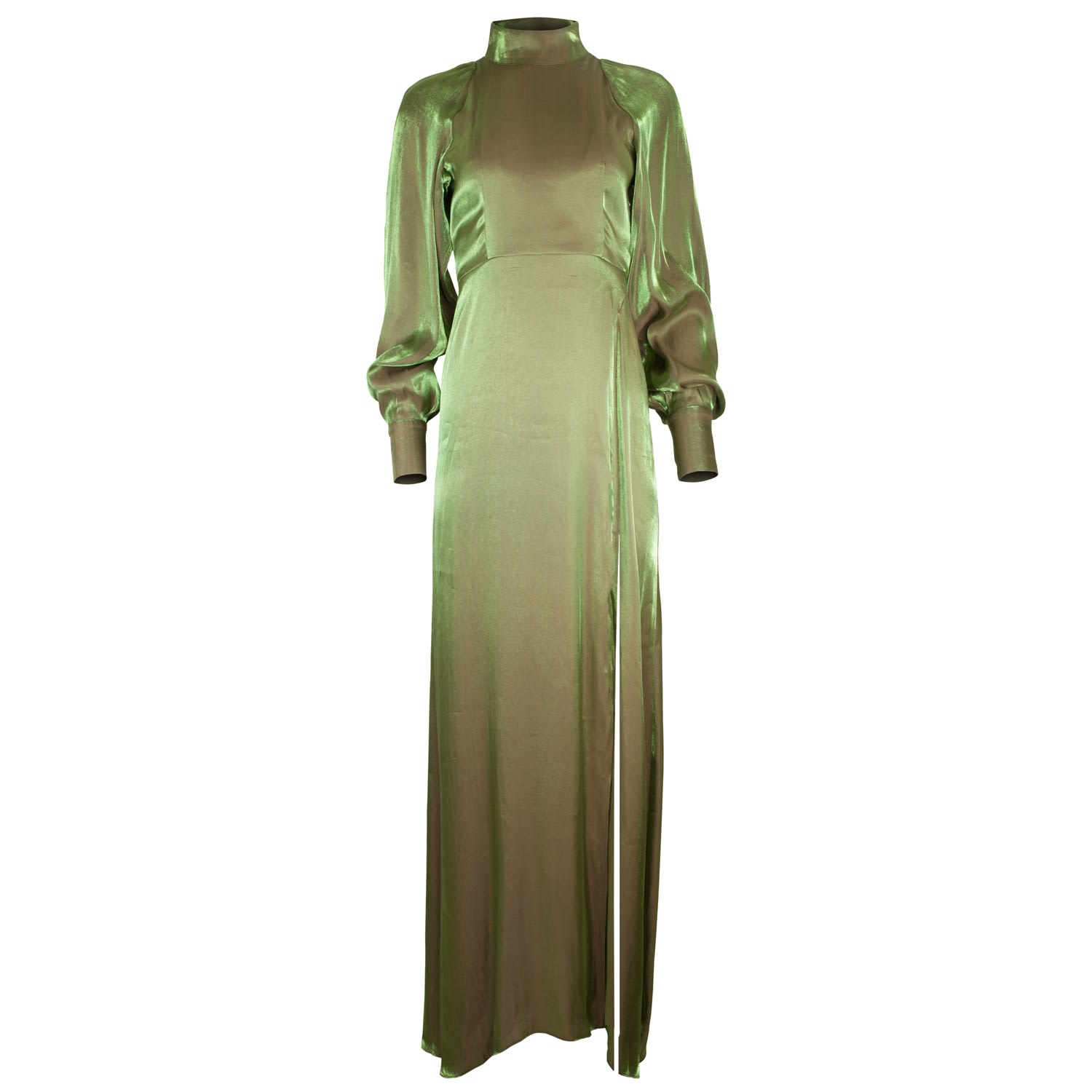 Women’s Green Gladiolus Dress Large Adiba