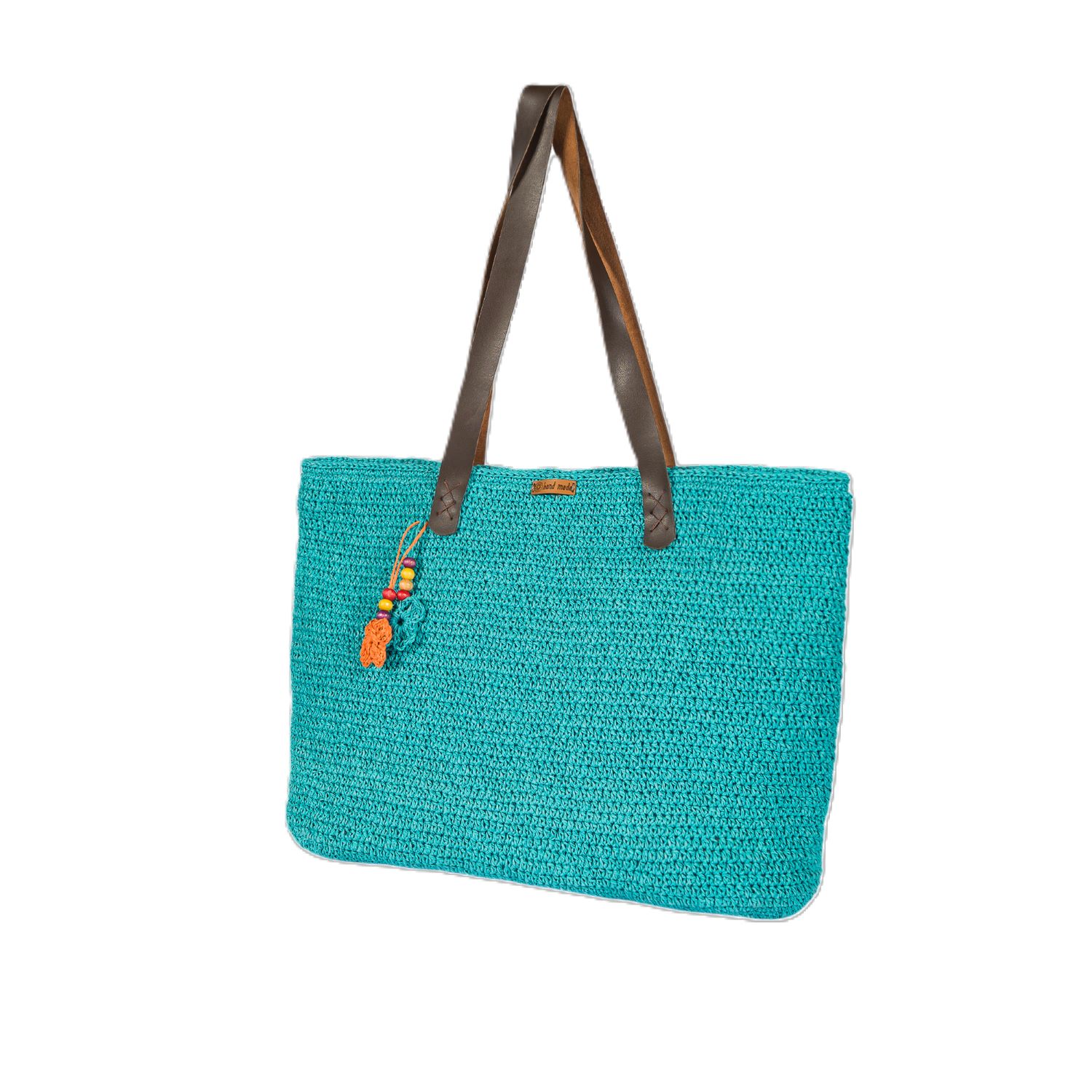 Springmoonatelier Women's Handcrafted Raffia Bag On Blue Clouds