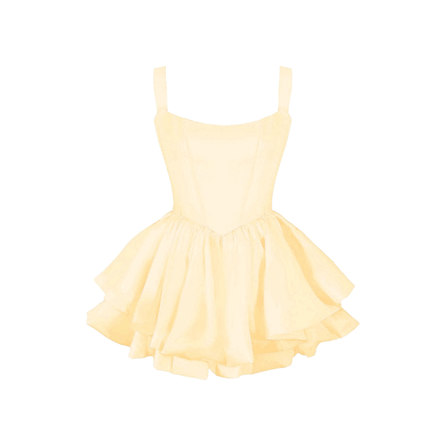 Gigii's Women's Yellow / Orange Este Pale Yellow Dress In Yellow/orange