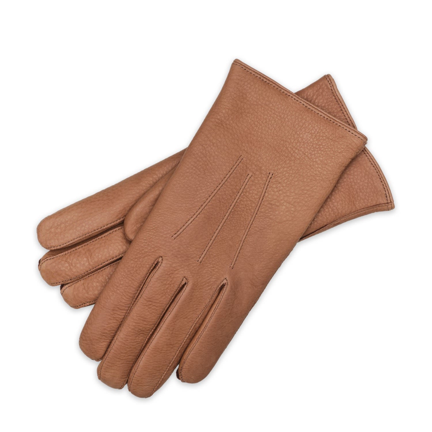 1861 Glove Manufactory Brown Benevento - Handmade Deerskin Men's Gloves In Coco In Brown