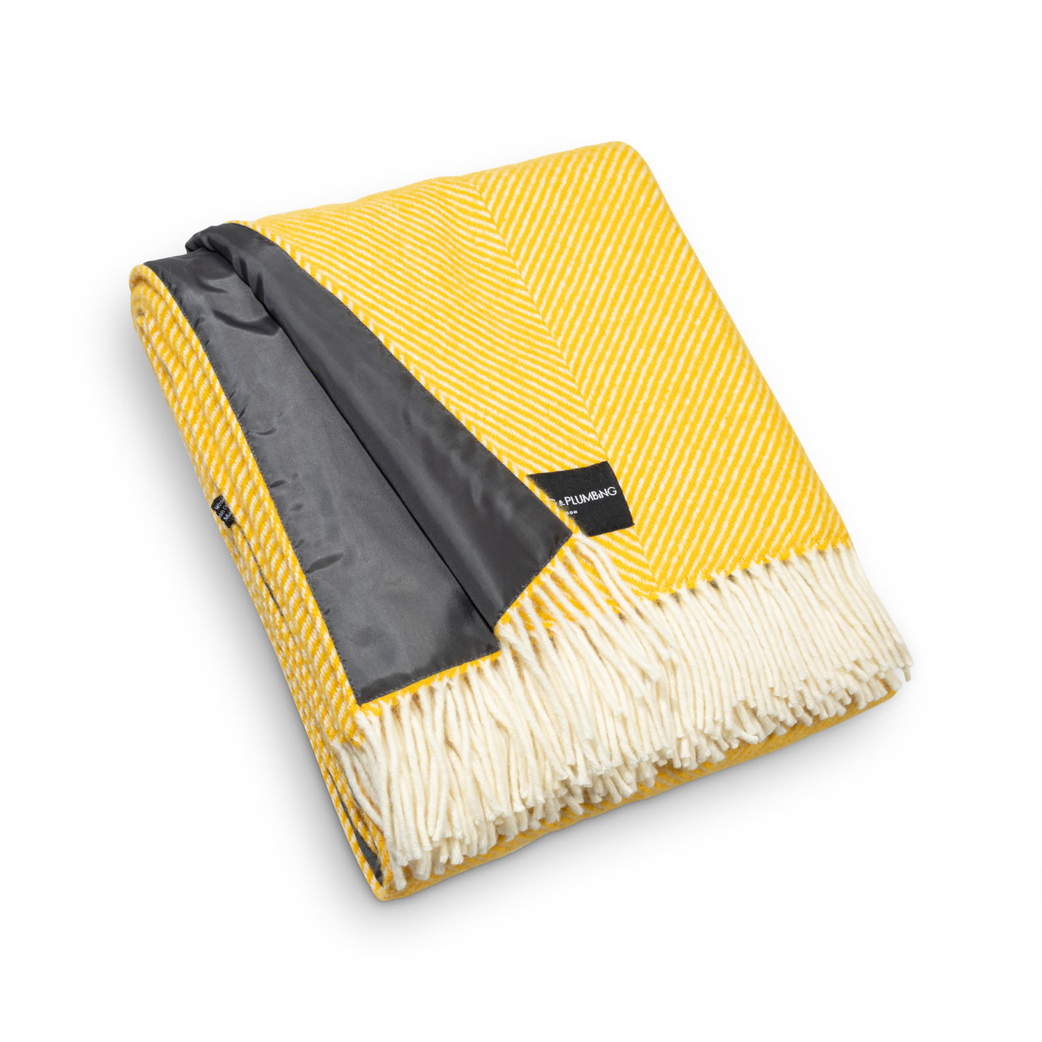 Heating & Plumbing London Yellow / Orange Pure New Wool Picnic Blanket - Somerset Dusk