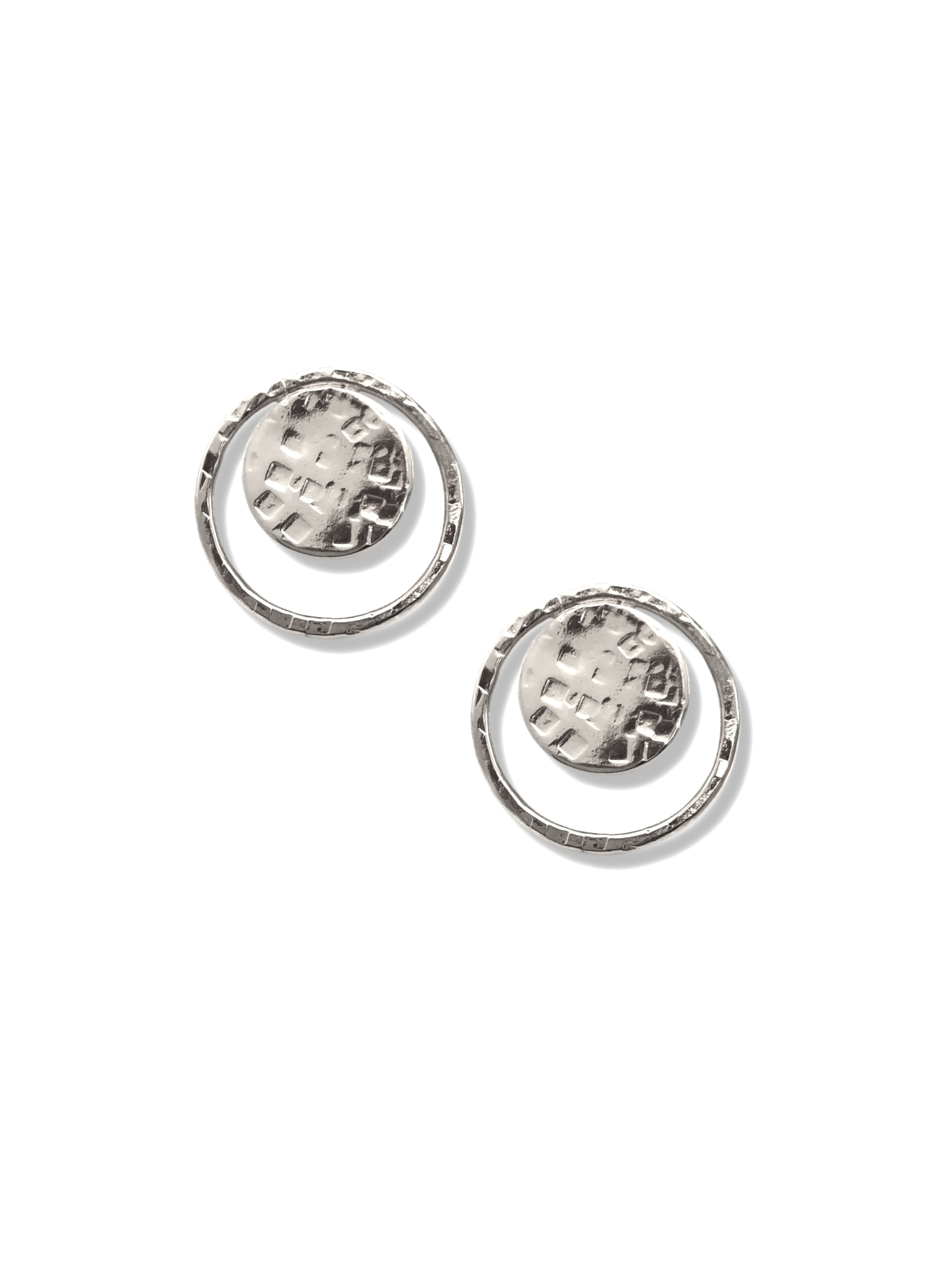 Jaredjamin Women's Silver Peacock Eye Clip On Earrings In Silver