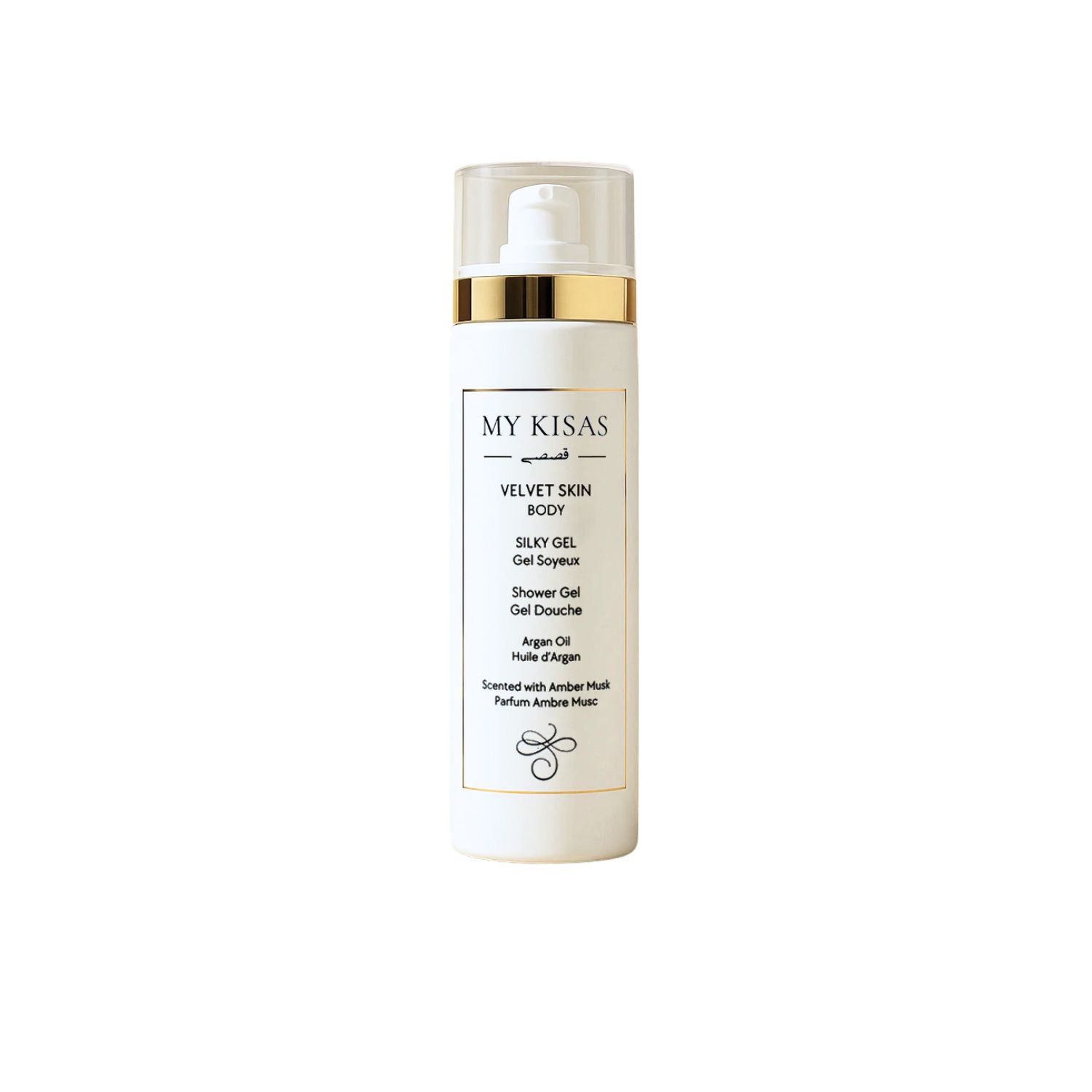 My Kisas Neutrals Silky Gel - Body Wash With Argan Oil, Coconut Oil Scented With Amber Musk
