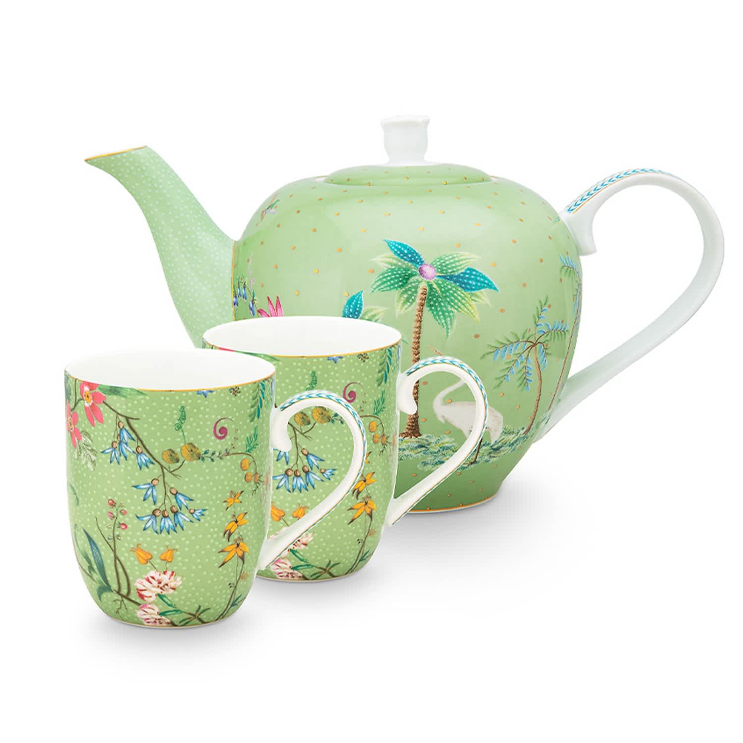 Pip Studio Jolie Green Tea Set | Pip Studio | Wolf & Badger