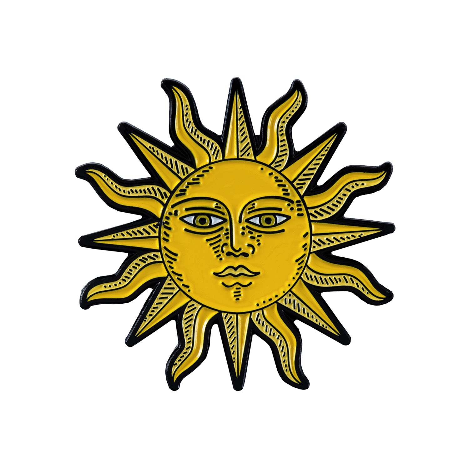 Women’s Yellow / Orange Enamel Pin Sun Make Heads Turn