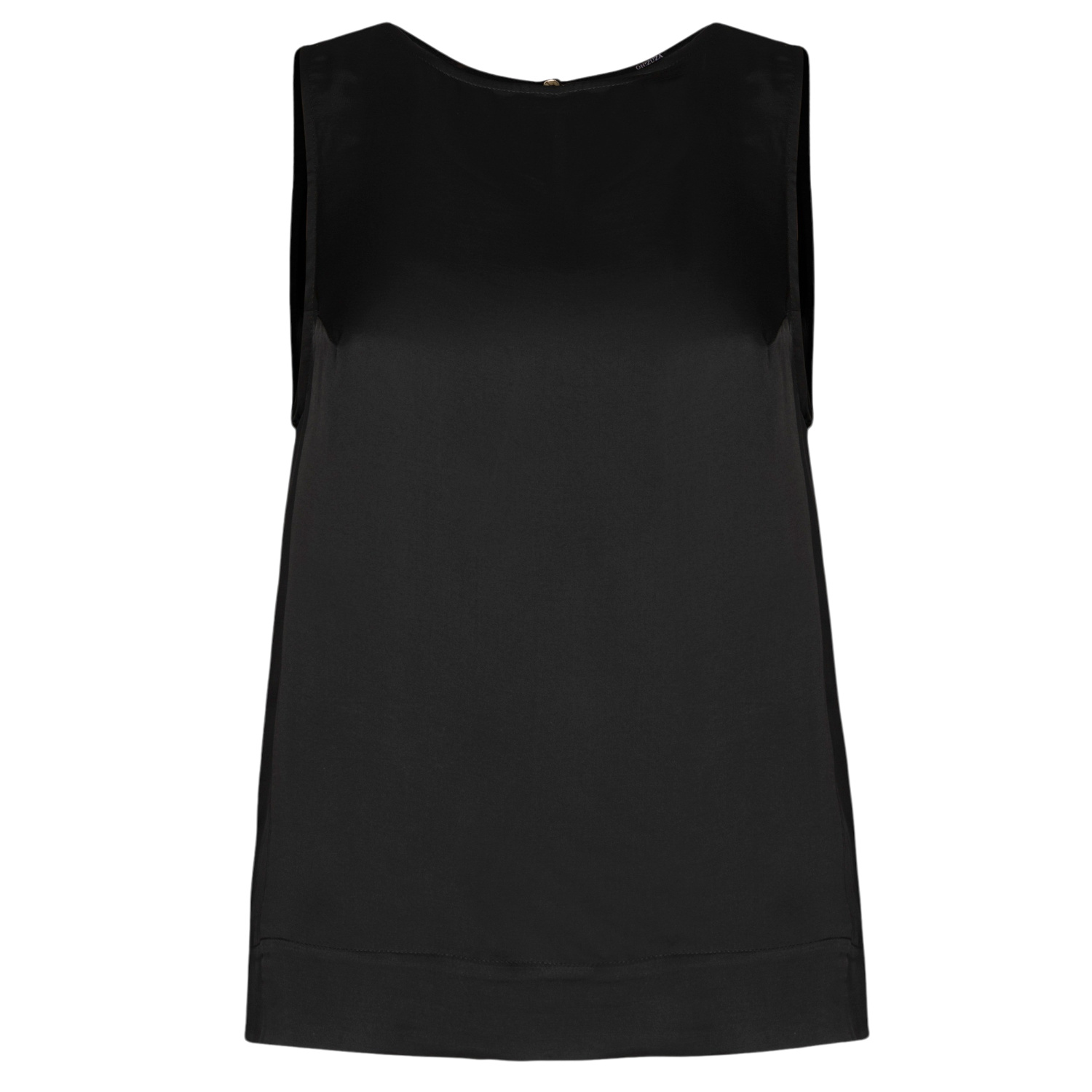 Oh!zuza Night&day Women's Echo – Black Satin Viscose Top With Side Slits In Black