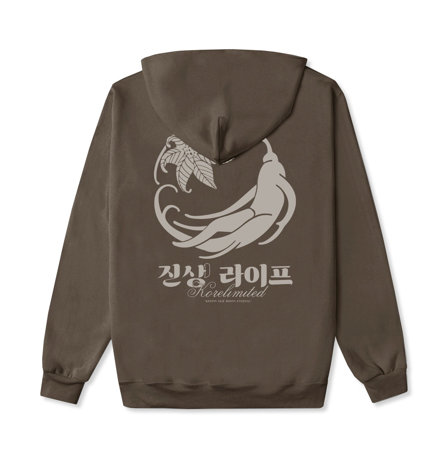 Korelimited Brown Ginseng Life Hoodie In Mocha In Brown