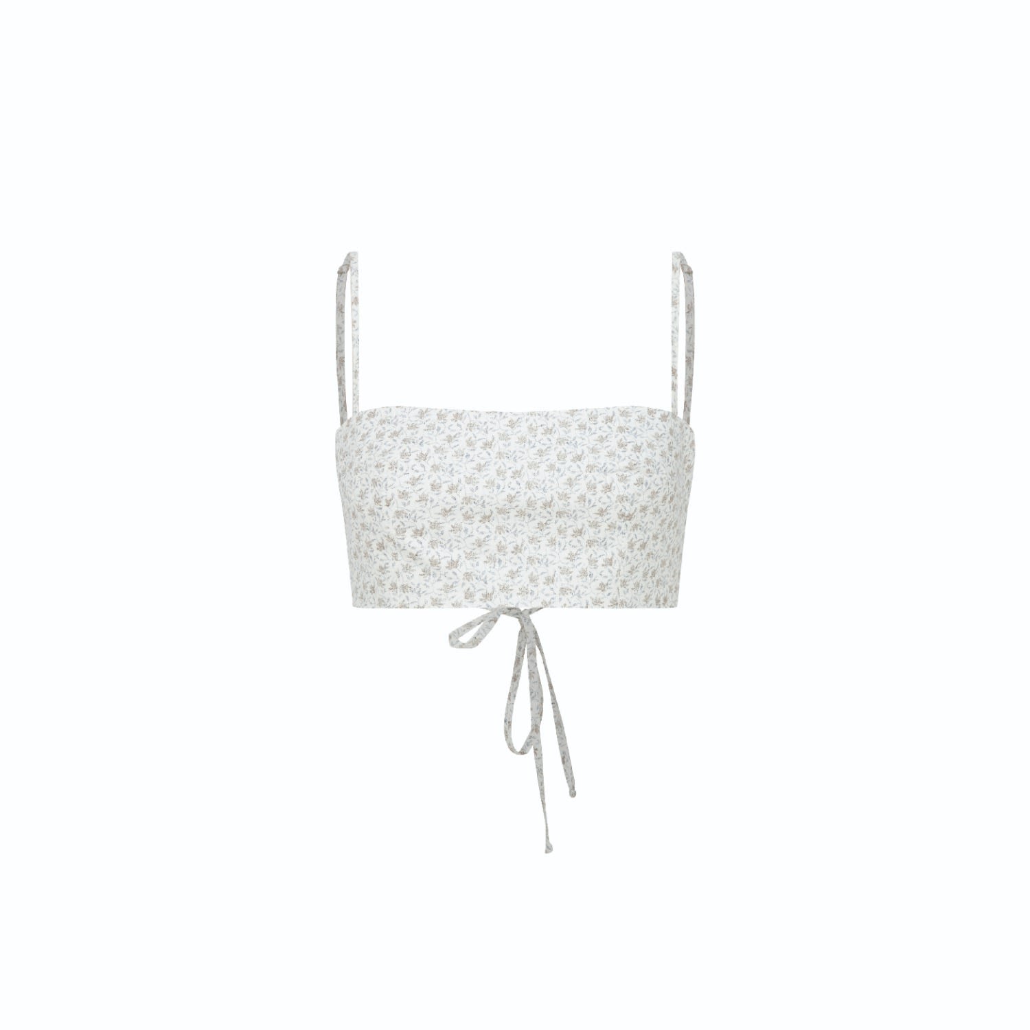 Nazli Ceren Lalia Printed Cotton Top In Cannoli Cream In White