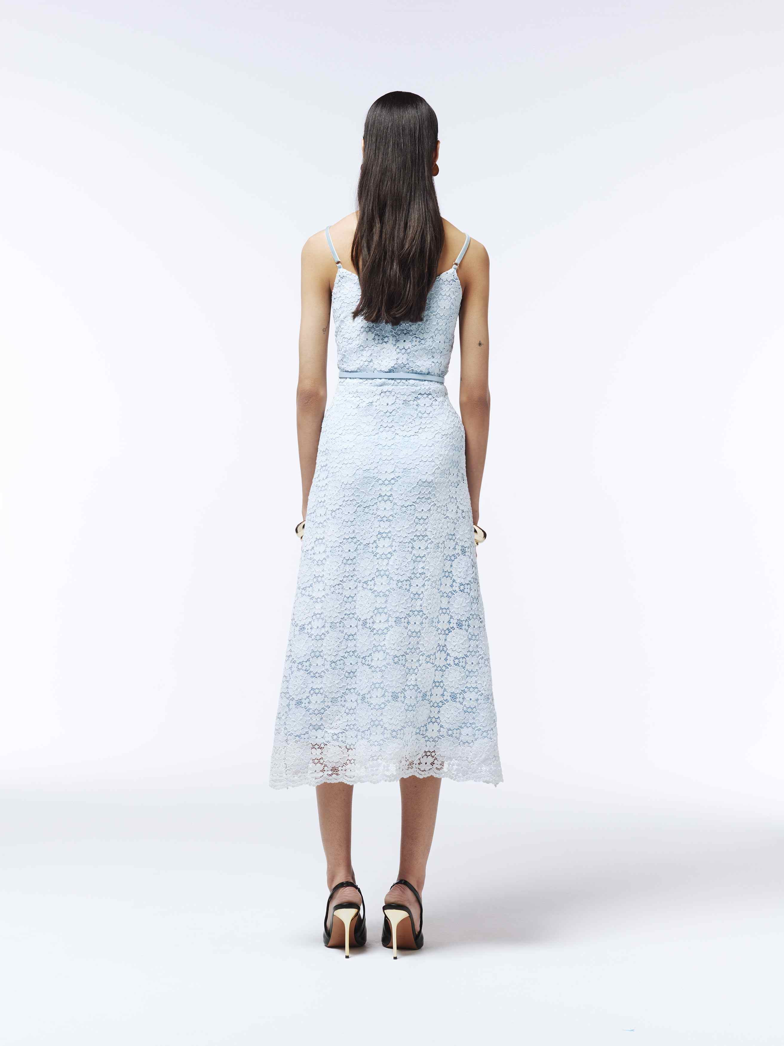 floral lace belted dress Charo Ruiz Ibiza Cael Floral Scalloped Lace Belted Midi Dress main image 1