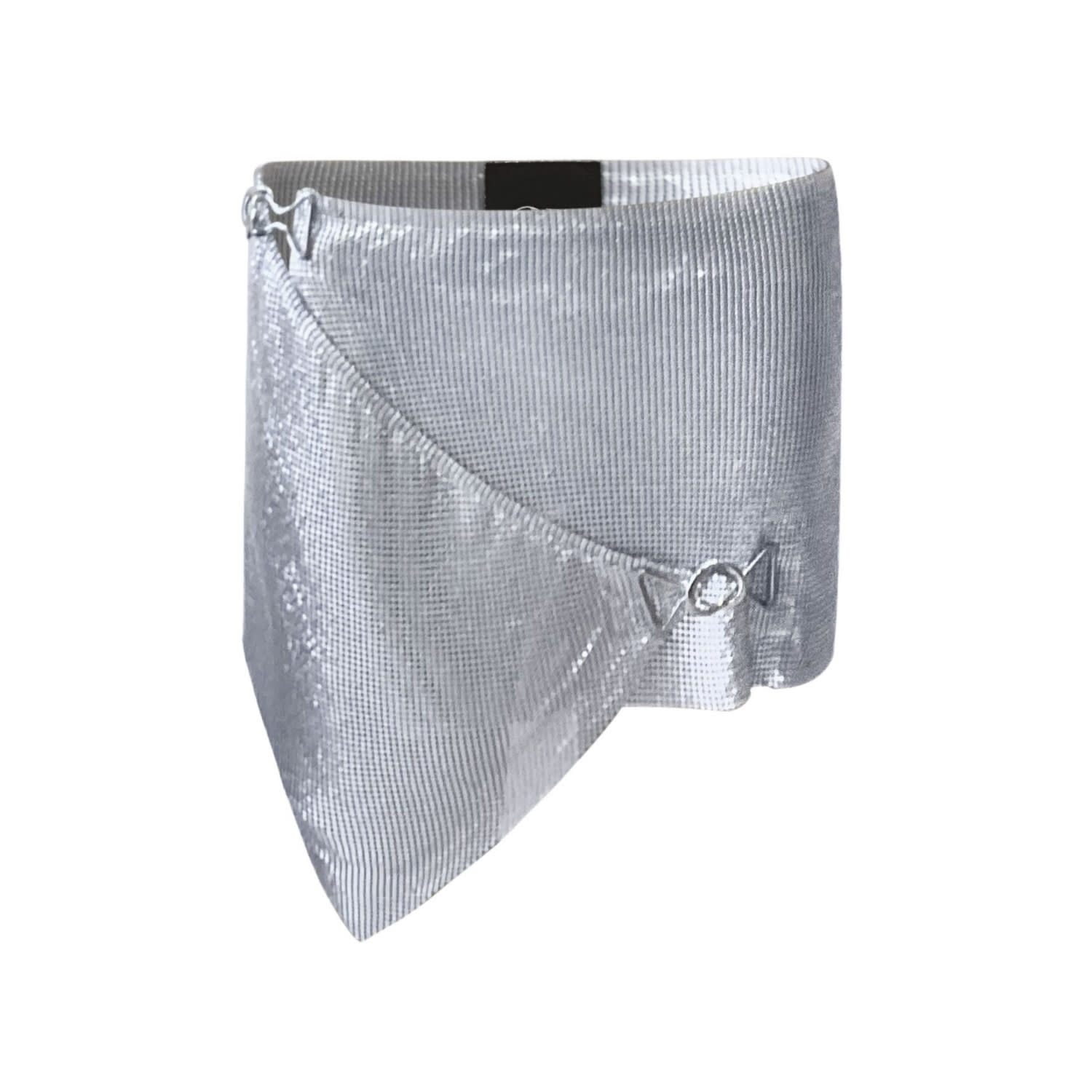 Ow Collection Women's Gemma Metallic Mini Skirt - Silver In Gray
