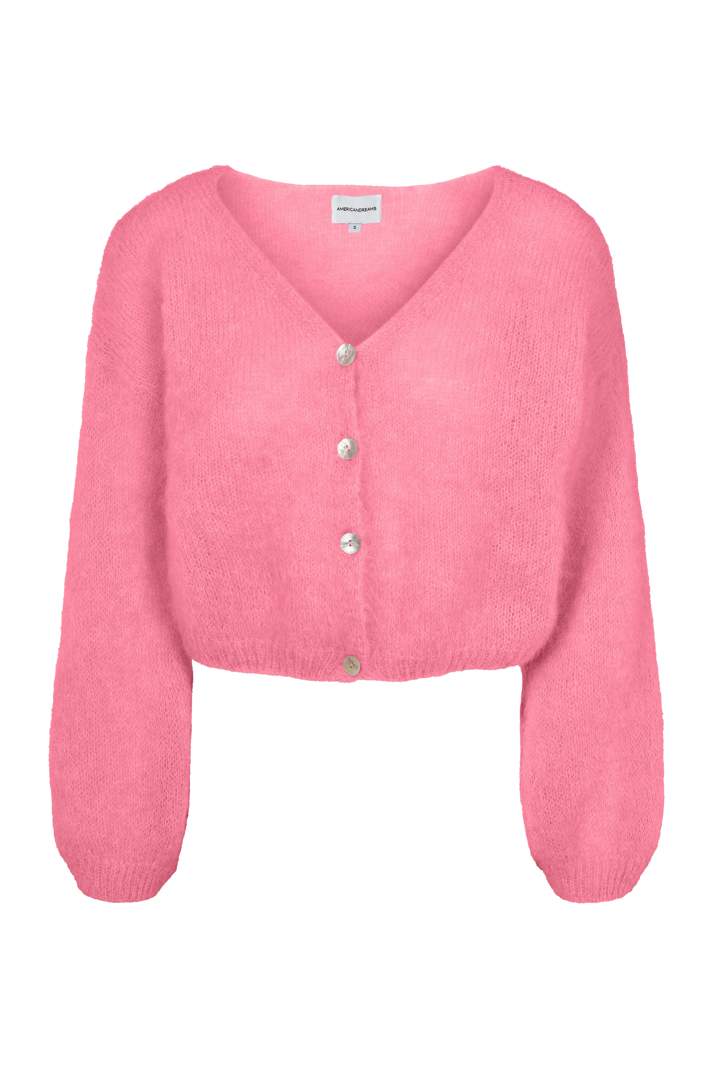 Americandreams Women's Pink / Purple Cornelia Cropped Cardigan Pink
