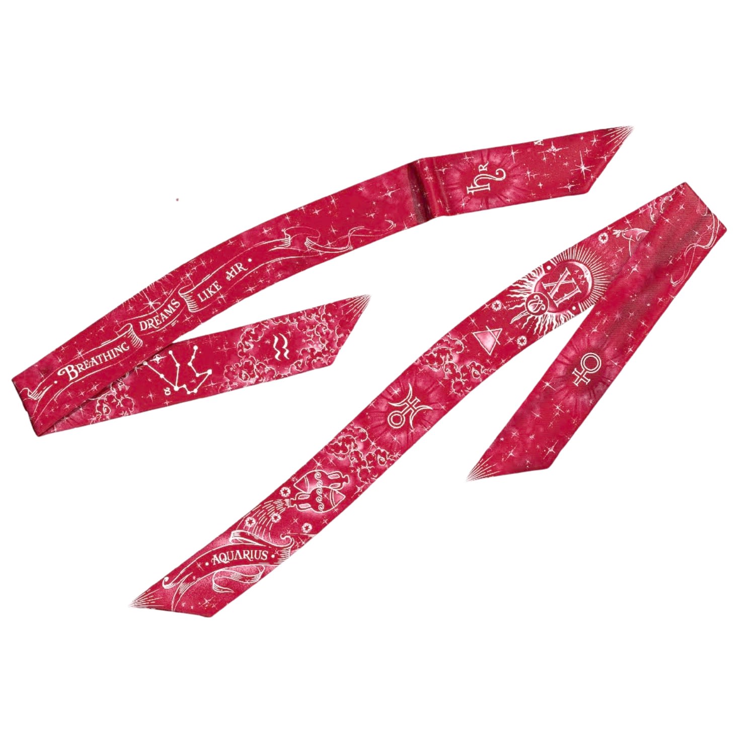 Silk&soul Women's Aquarius Zodiac Twilly In Red