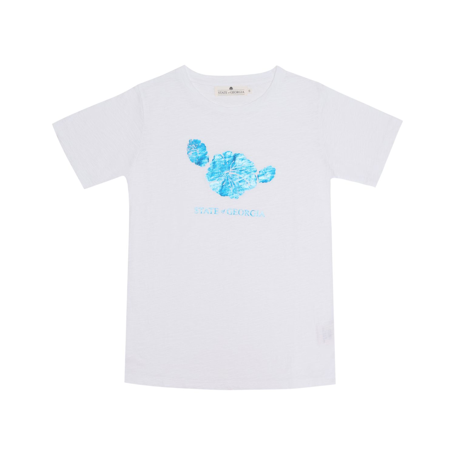 State Of Georgia Women's Blue / White The Bunga Foil T-shirt In Blue/white