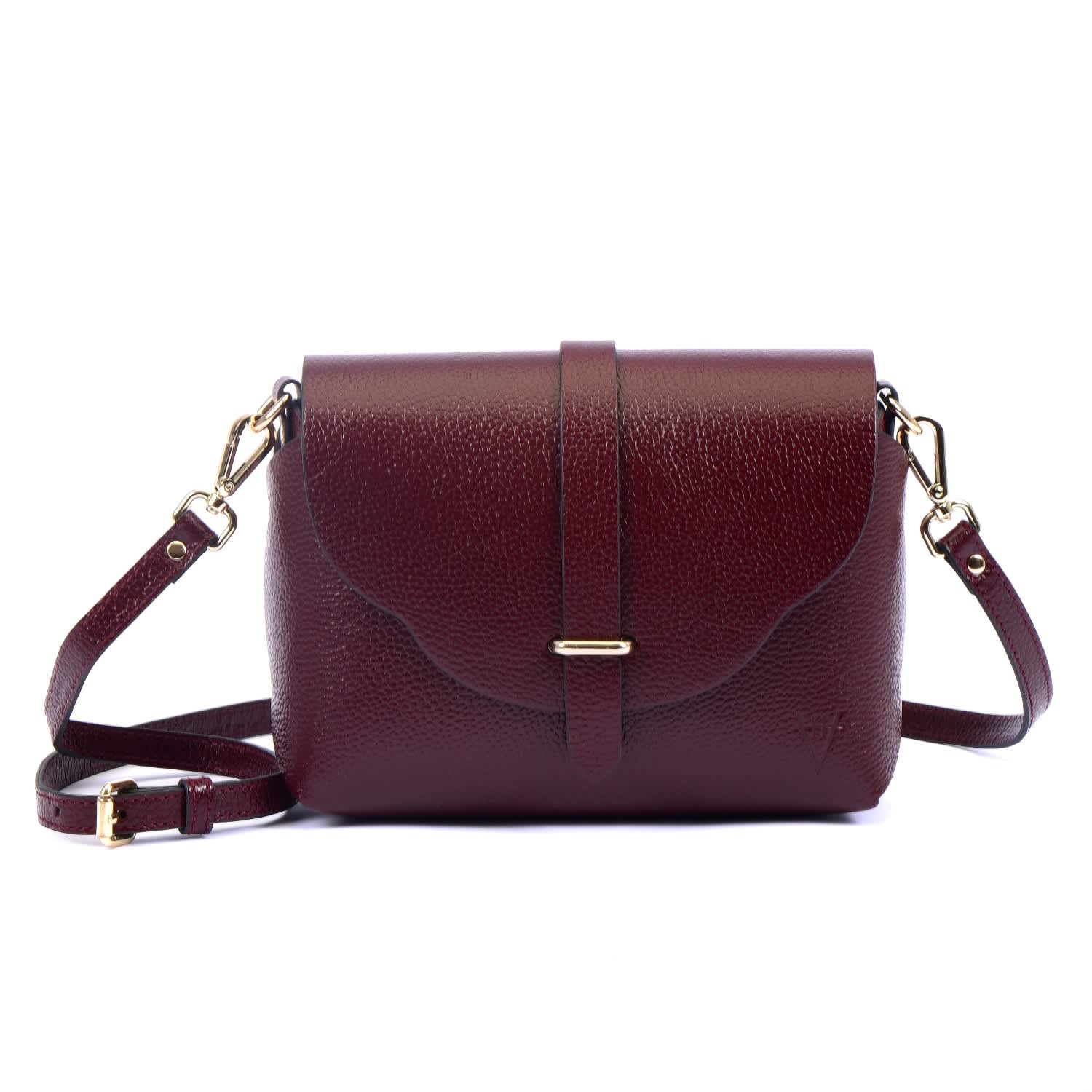 burgundy handbag