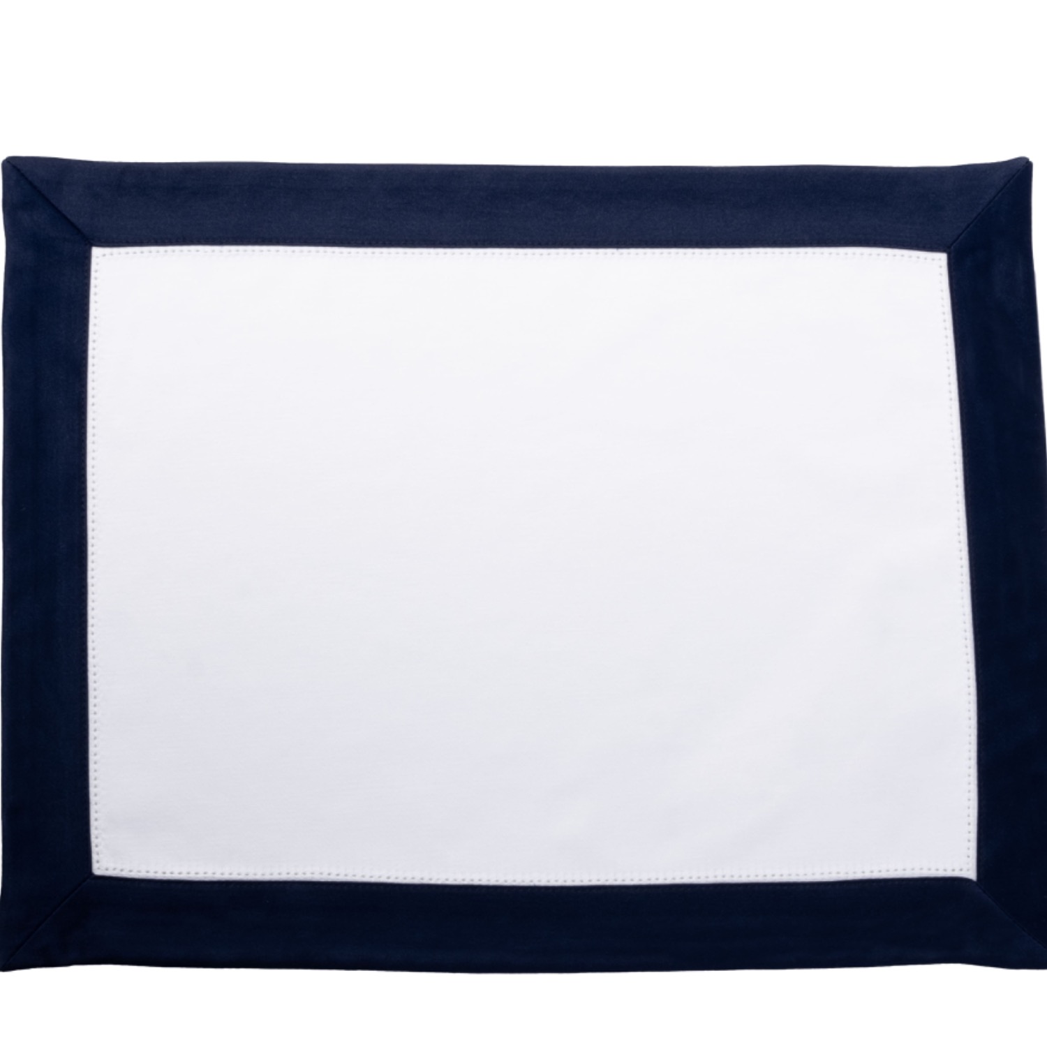 Km Home Collection White / Blue Capri Cotton Placemat Set