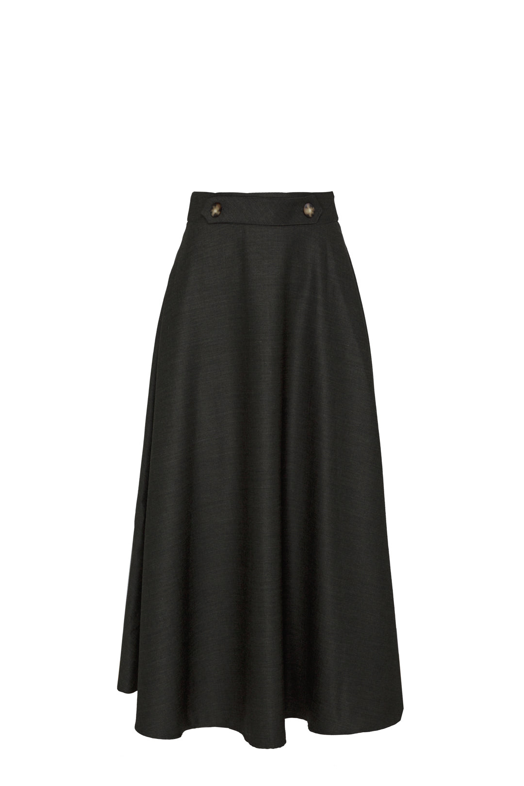 The Extreme Collection Women's Green Louise Moss Midi Skirt In Black